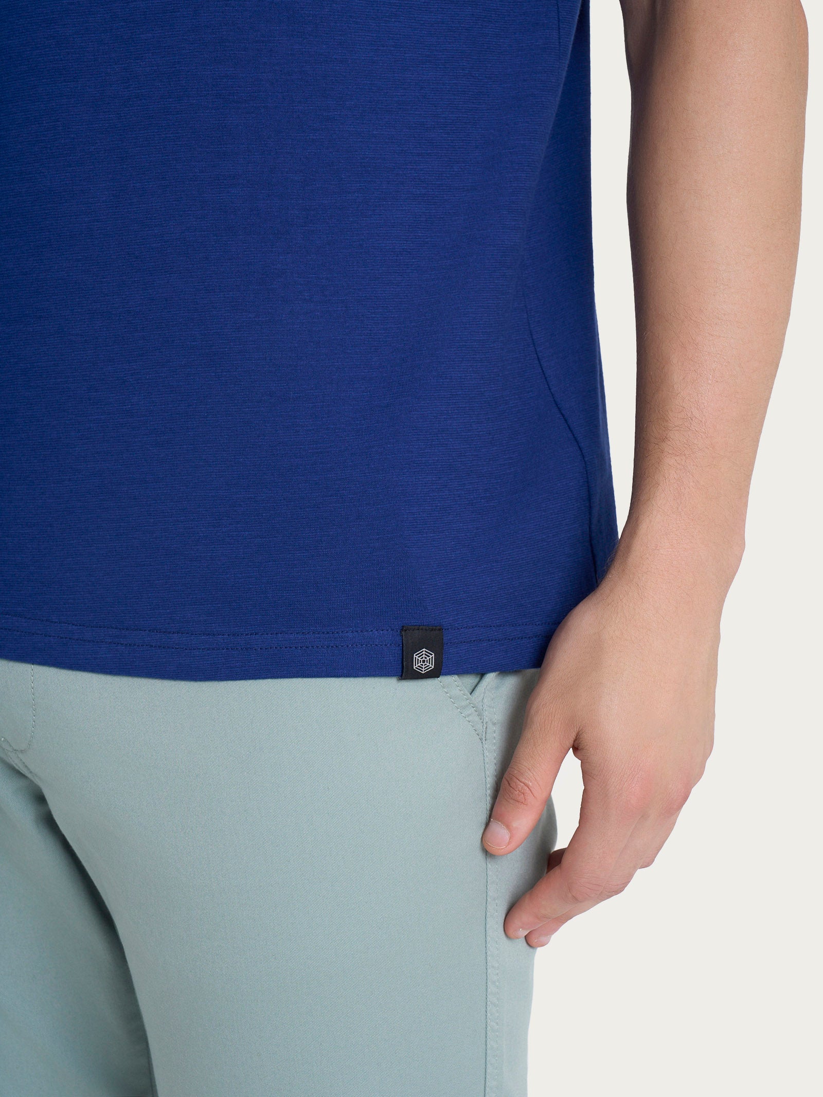 Ragno SL t-shirt girocollo con taschino Blueberry cotone
