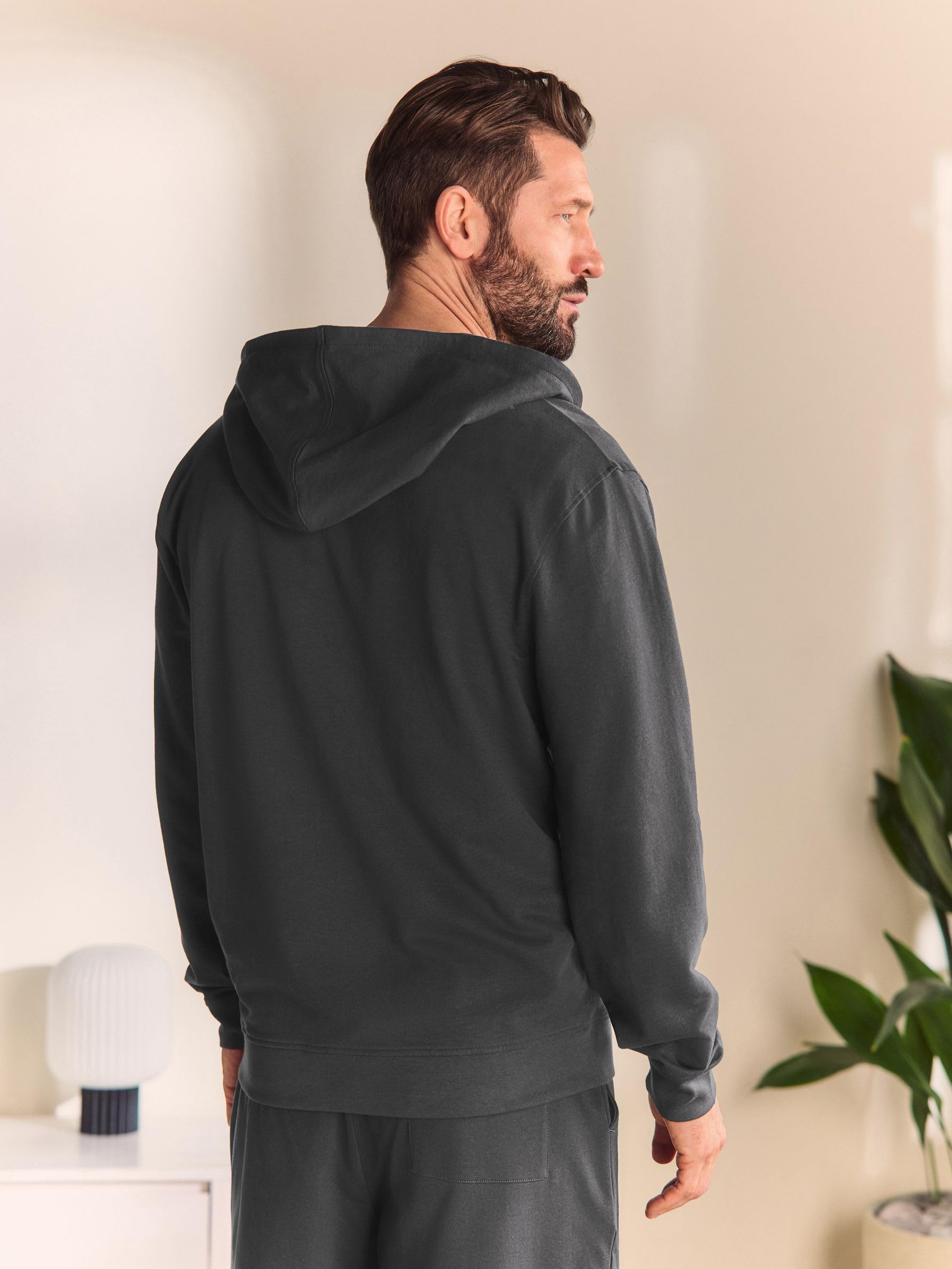Next felpa uomo con cappuccio e zip in cotone leggero