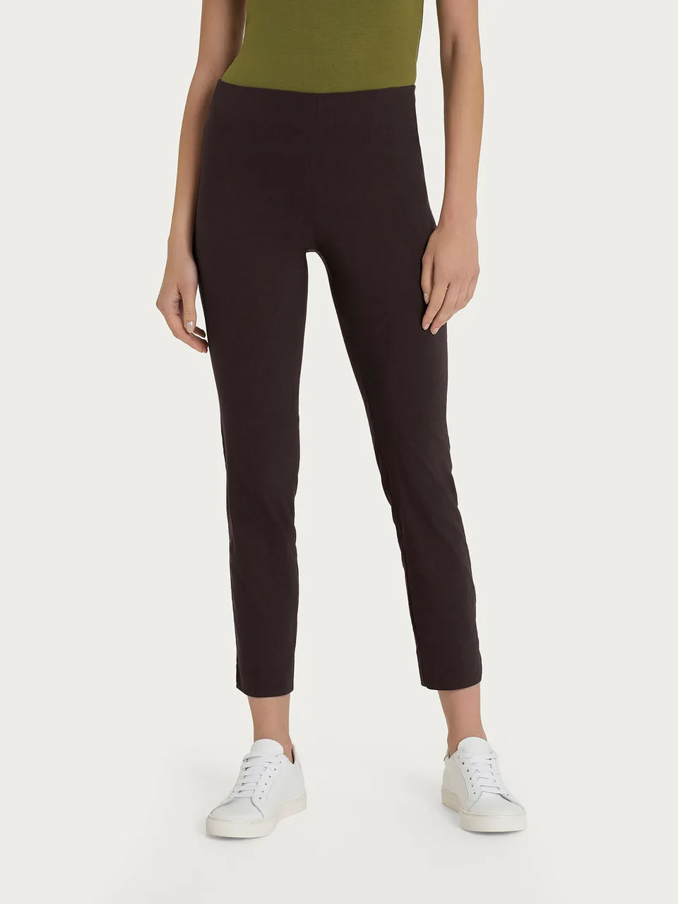 Ragno Super Fresh pantaloni pinocchietto cioccolato spacco fresco