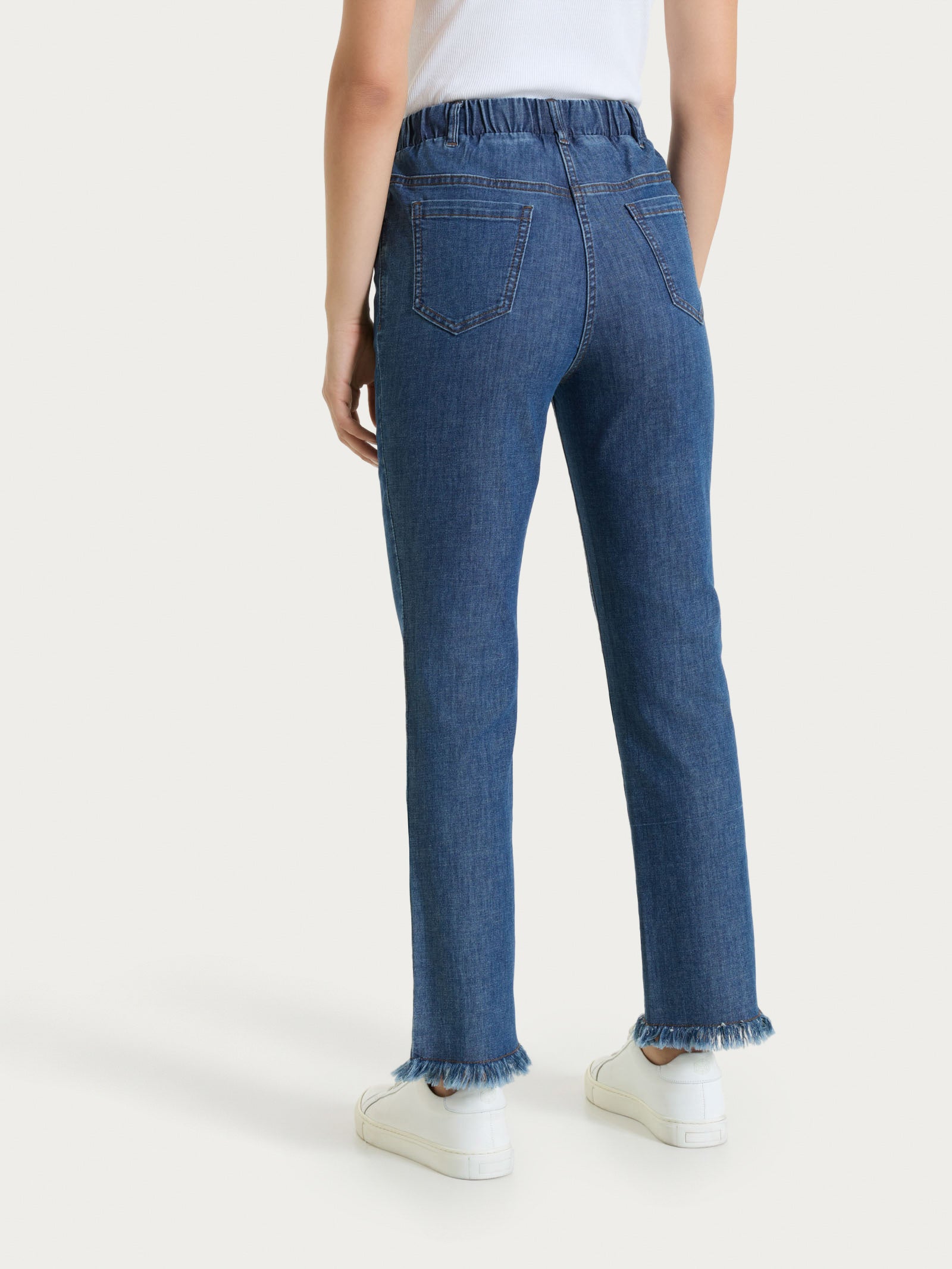 Ragno Super Denim jeans dritti sfrangiati light denim blu