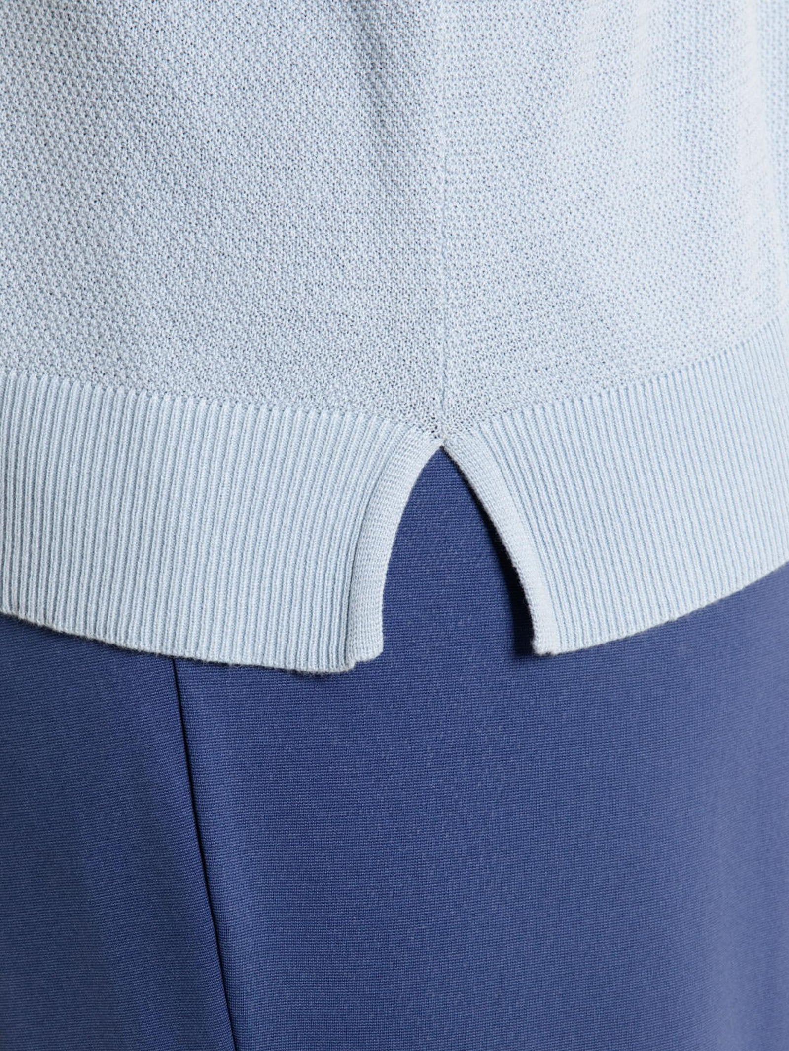 Ragno Puro Cotone maglia girocollo piquet dusty blue