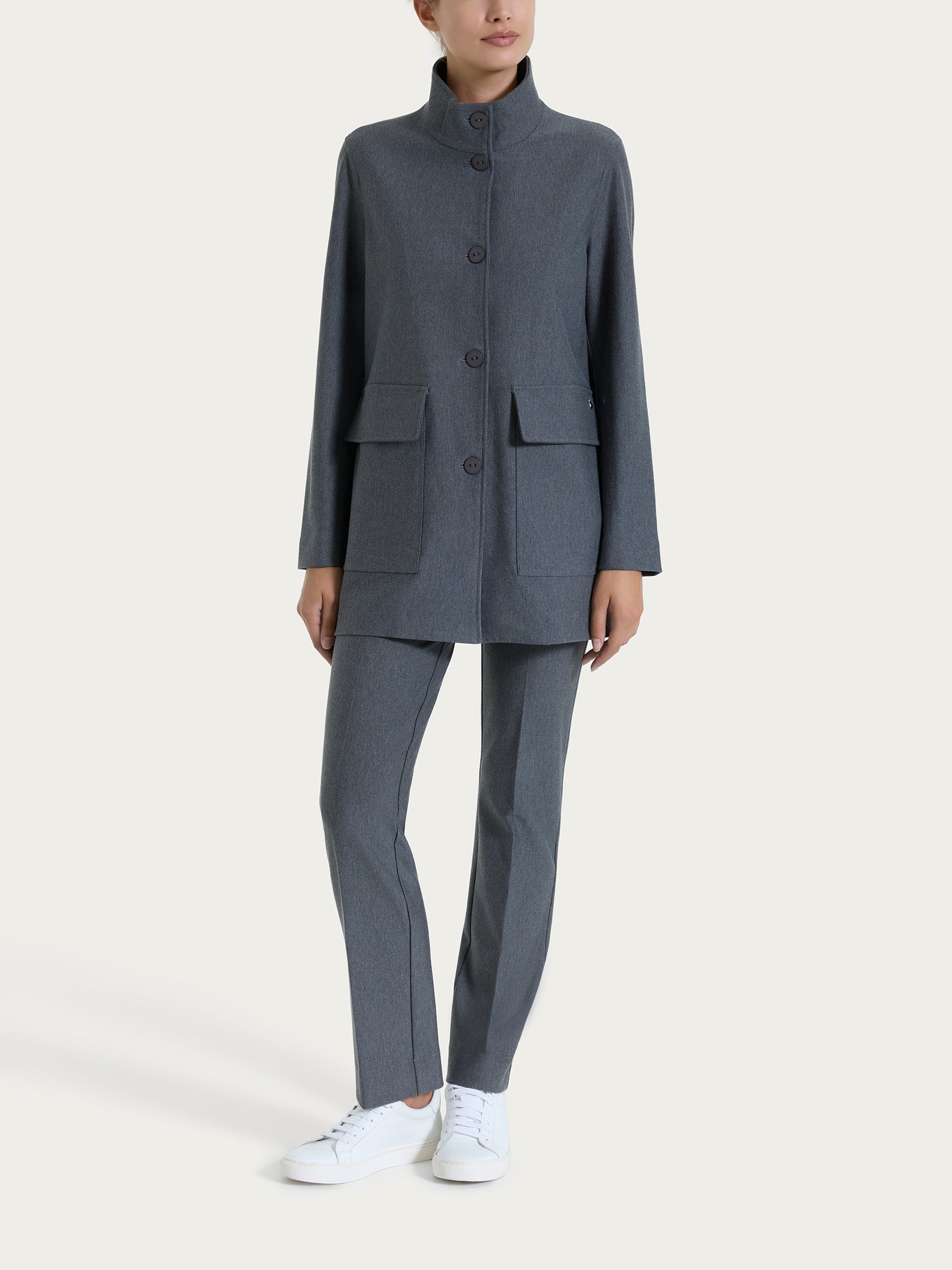 Ragno Gem Cappotto corto bottoni Ardesia in compact