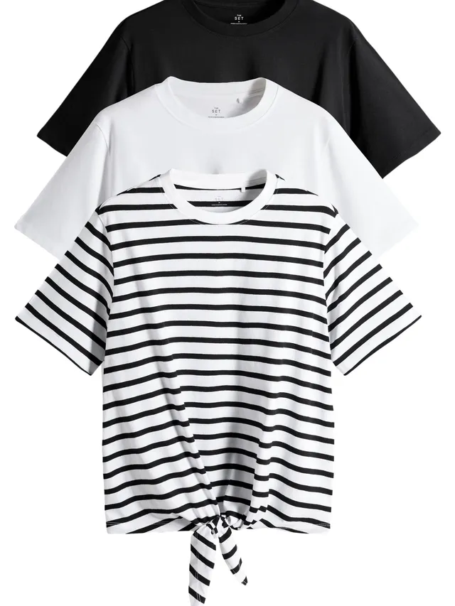 Geo Next The Set t-shirt cotone allacciatura frontale 3 pezzi