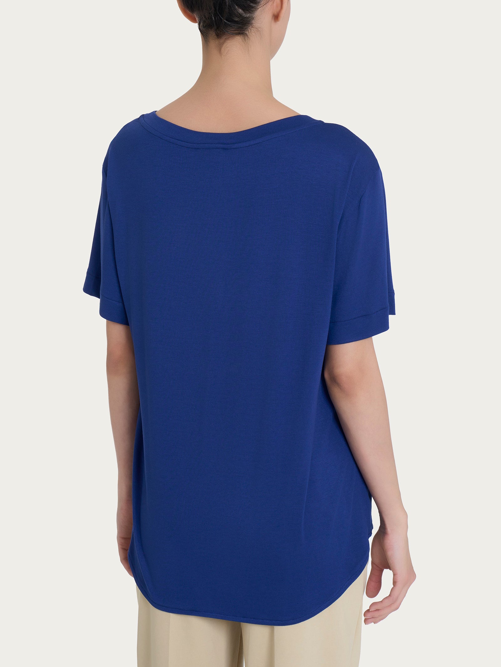 Ragno Viscosa Summer Maglietta Barchetta Blueberry viscosa