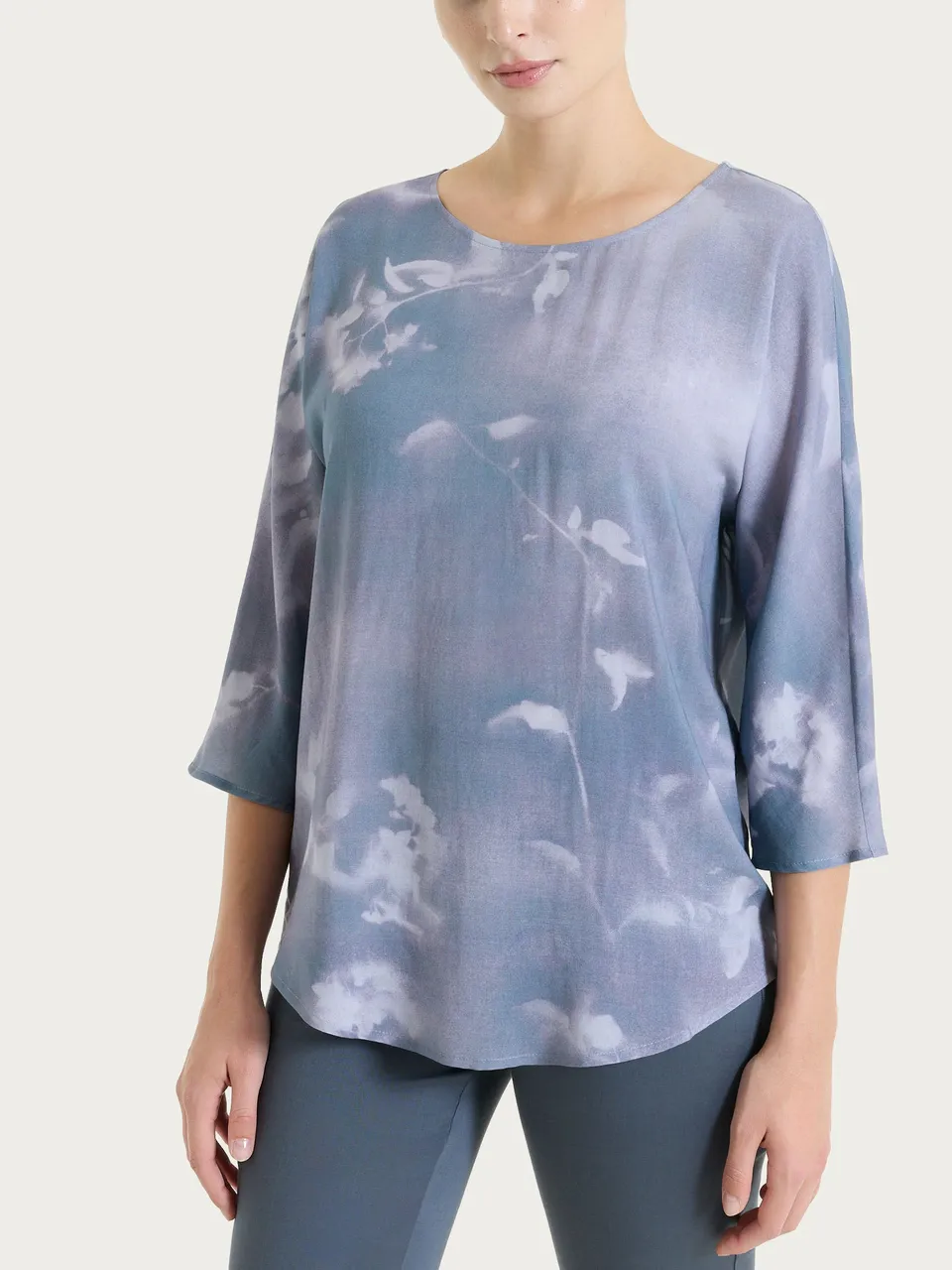 Ragno EcoSeta blusa 3/4 gray dawn viscosa