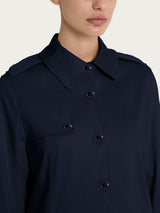 Ragno Satin Power trench donna Bleu idrorepellente
