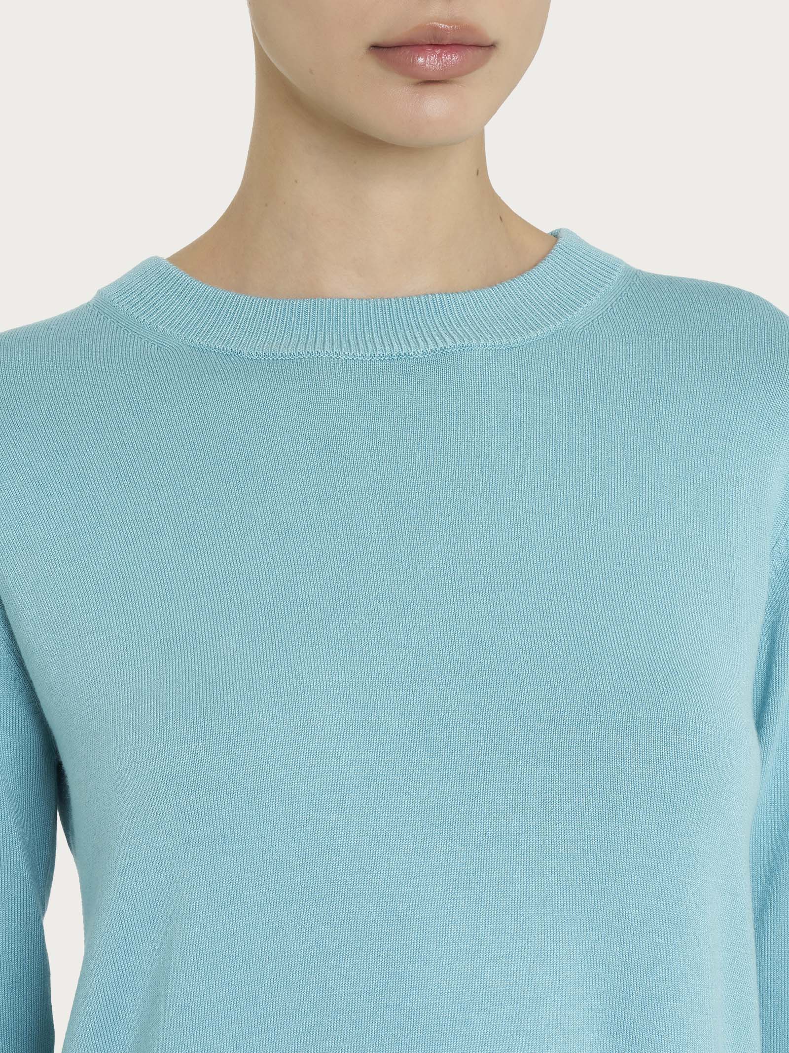 Ragno Four Seasons maglia girocollo Nile Blue misto viscosa