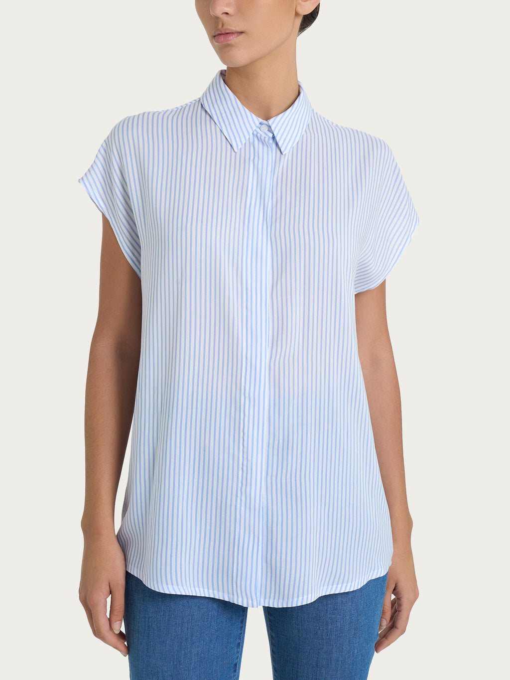 Ragno EcoSeta camicia kimono lavender lustre viscosa