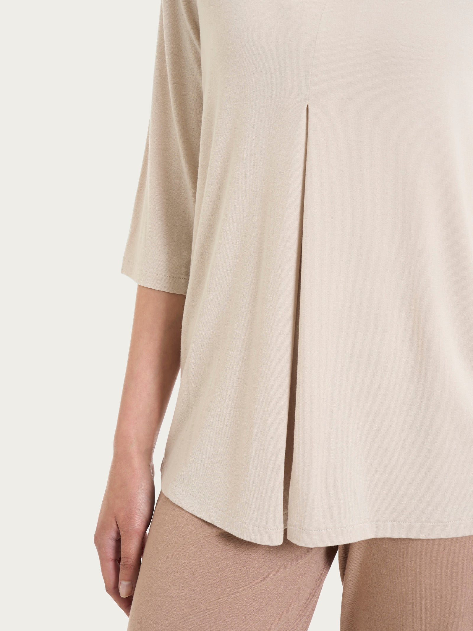 Ragno Viscosa Summer maglietta piega frontale Champignon manica 3/4