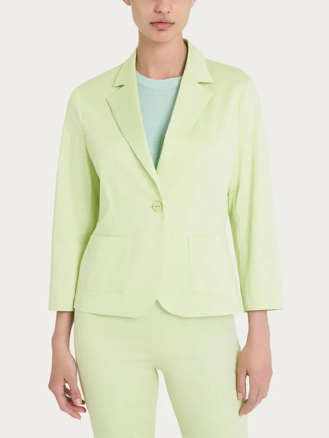 Ragno Satin Power blazer corto lime manica 3/4