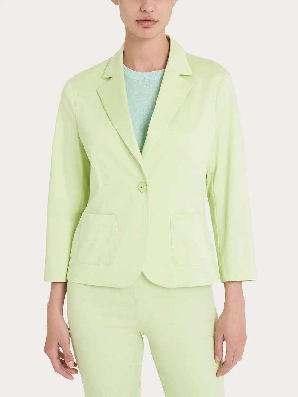 Ragno Satin Power blazer corto lime manica 3/4