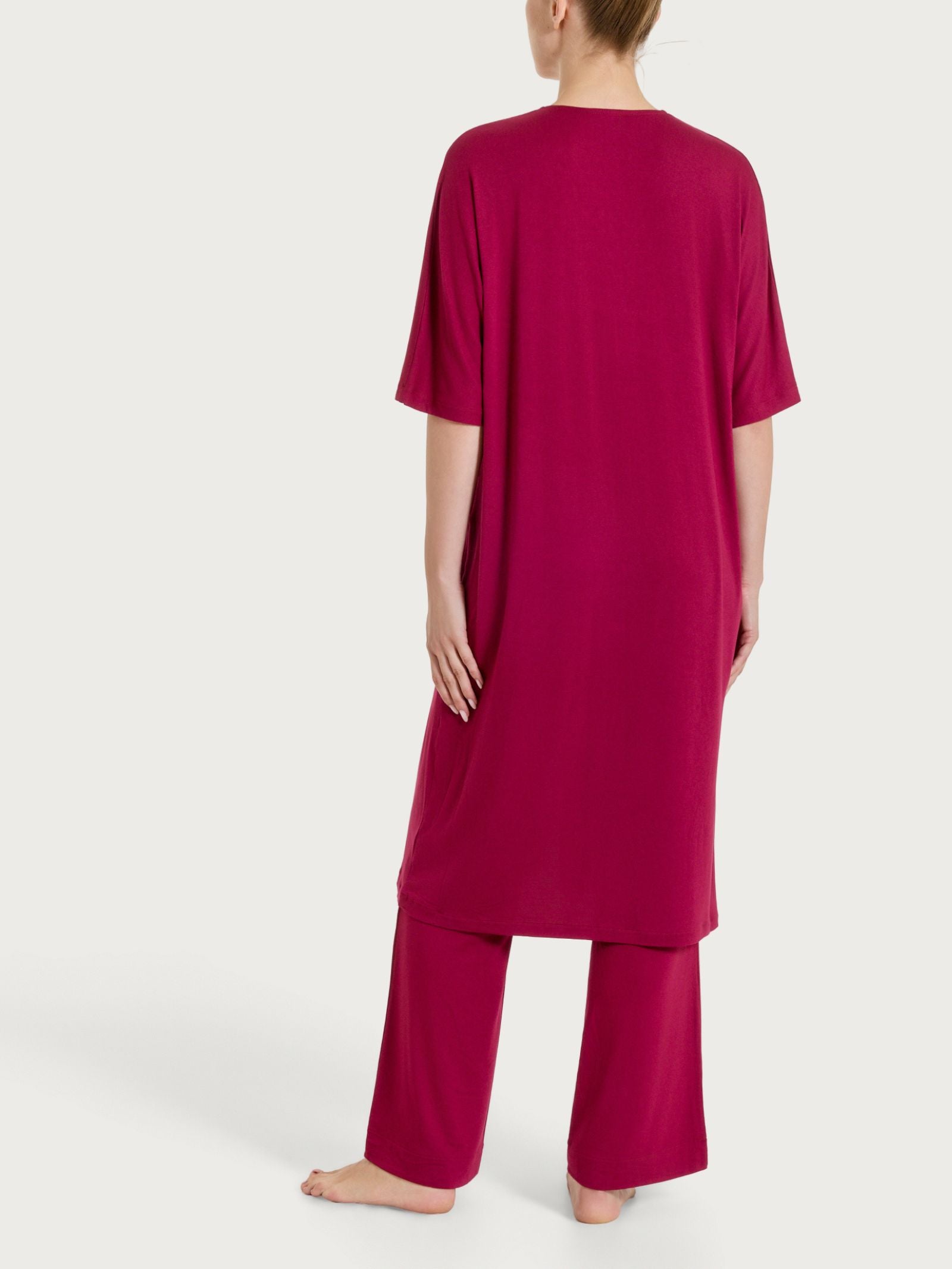 Ragno Viscosa Summer abito spacco frontale rosso scollo V