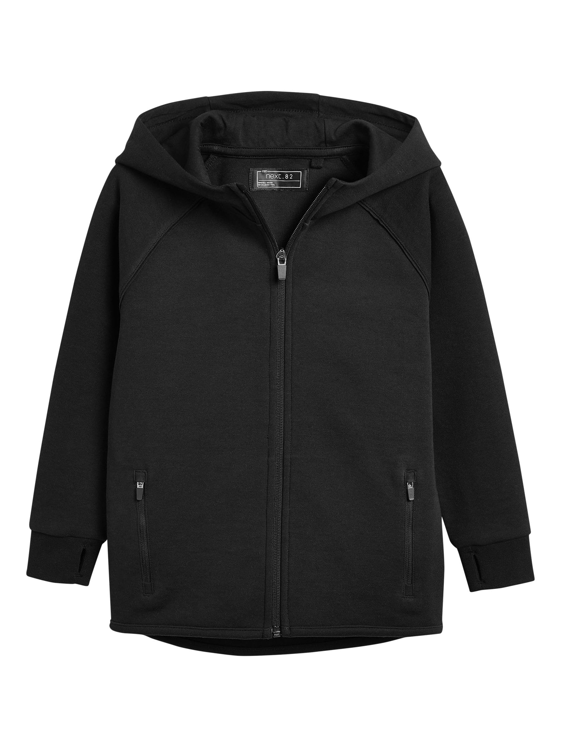 Next Felpa Bambino Zip Cappuccio Tecnica Misto Cotone