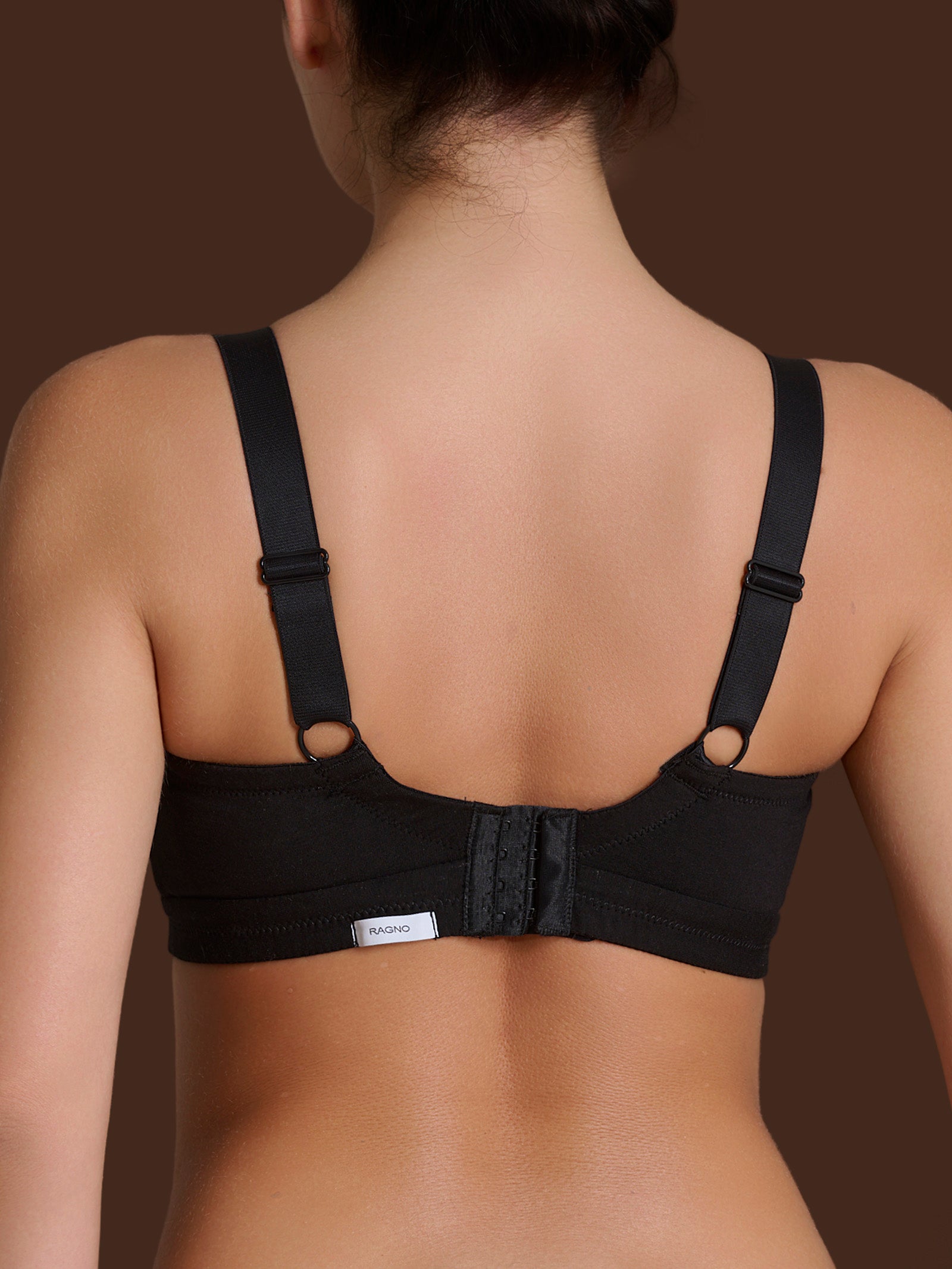 Ragno beYOUtiful YouUp Reggiseno Cotone Nero Coppe D-E