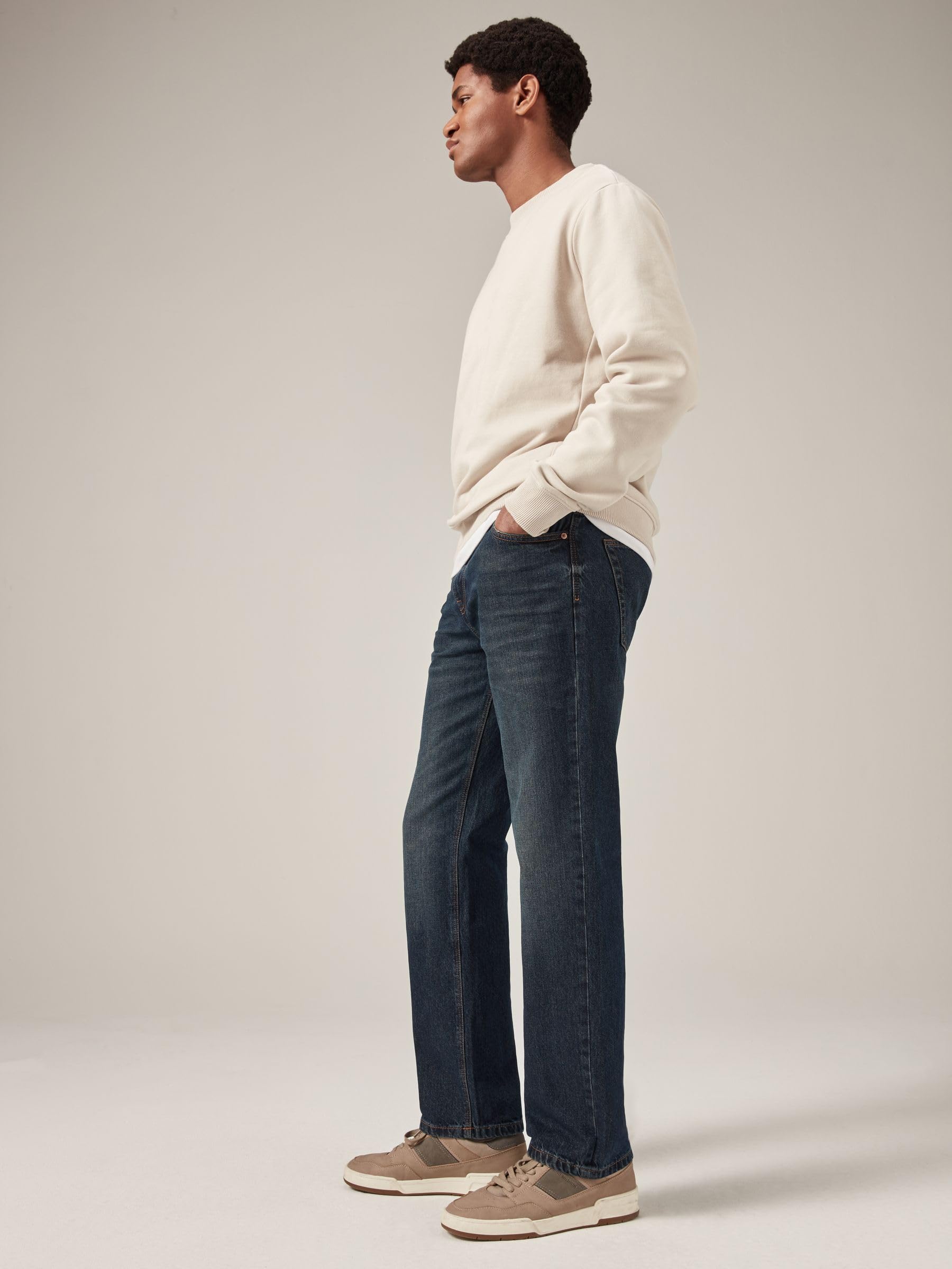 Next Jeans Bootcut Uomo 100% Cotone Denim Classico