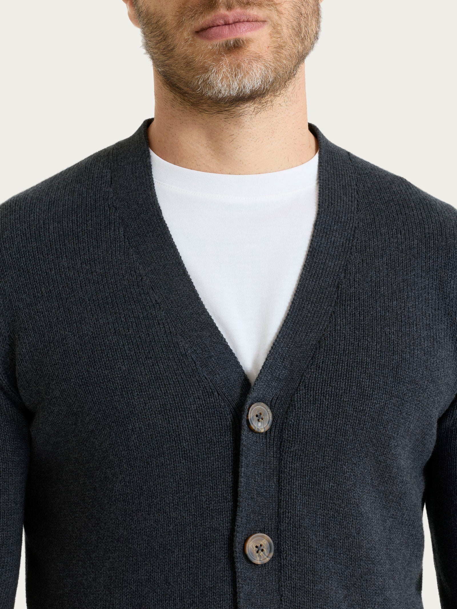 Ragno Winter Cotton cardigan cotone uomo nero bottoni