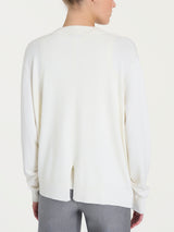 Ragno Four Seasons Short Cardigan donna avorio in viscosa