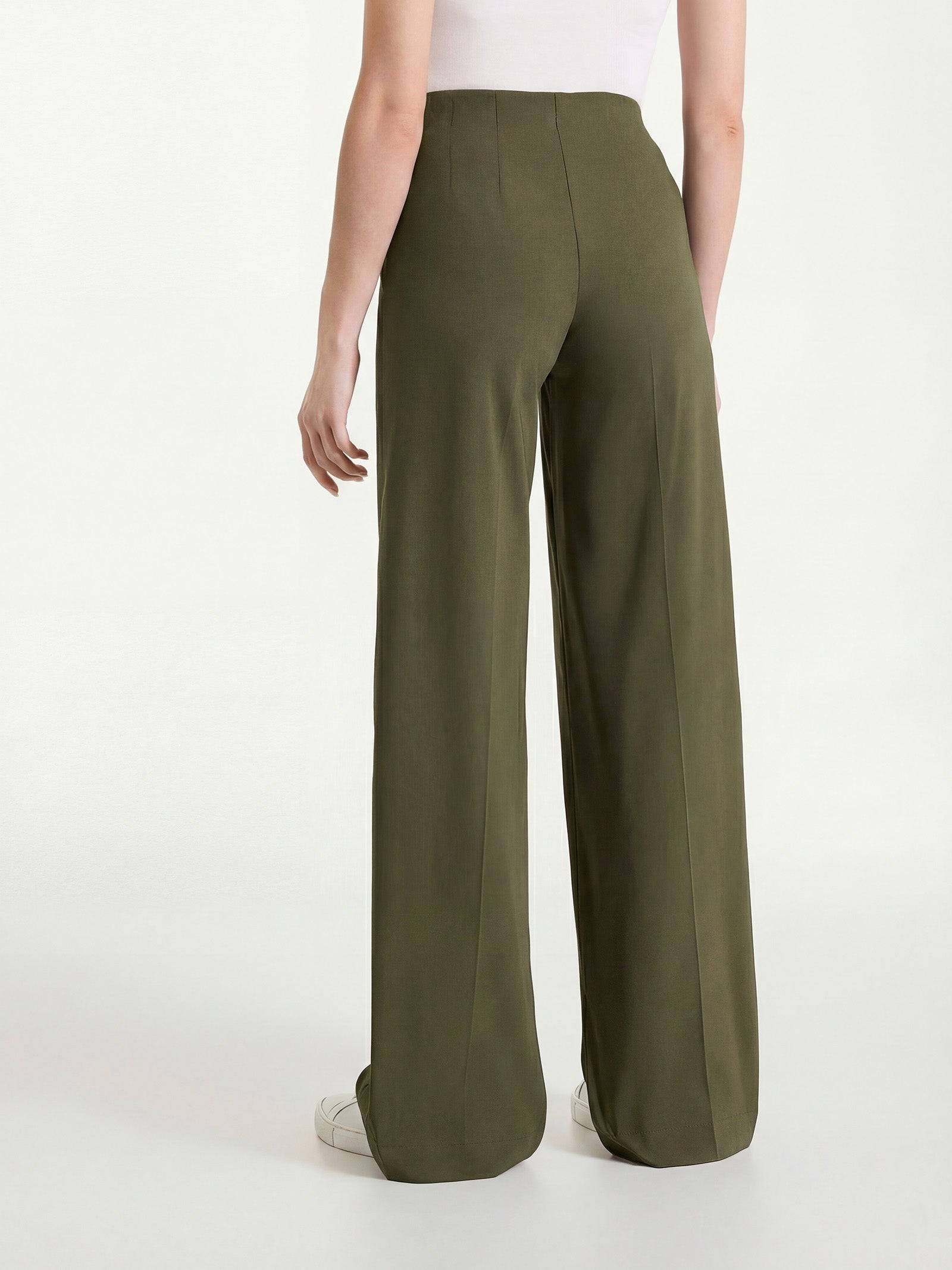 Ragno Super Fresh Pantalone a Palazzo pantalone Dark Olive leggero