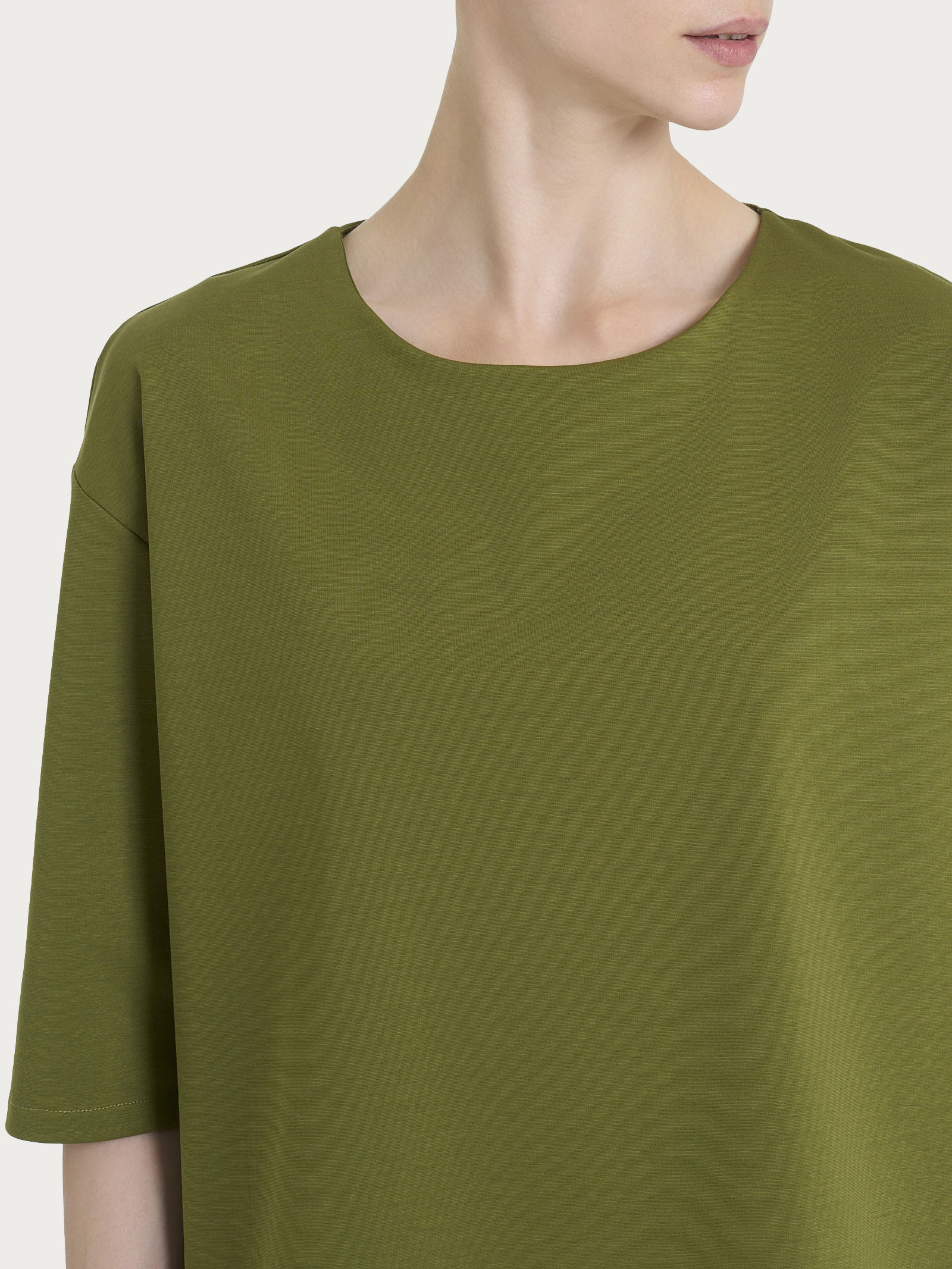 Ragno Compact Light maglia girocollo Sphagnum 3/4