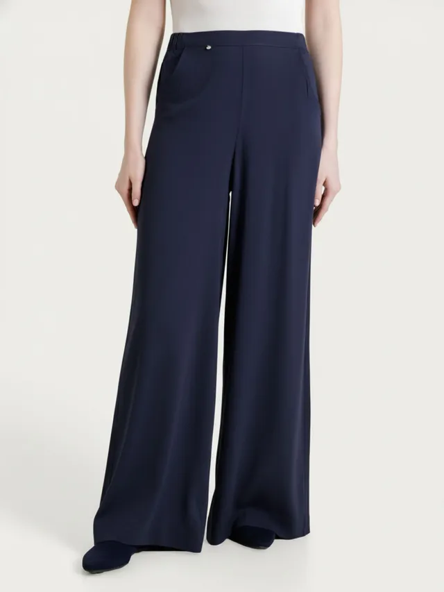 Ragno Viscosa Summer Pantalone Palazzo Bleu wide leg