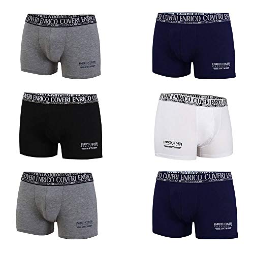 Enrico Coveri Boxer Uomo Cotone 6 Pezzi Taglia M Elasticizzati