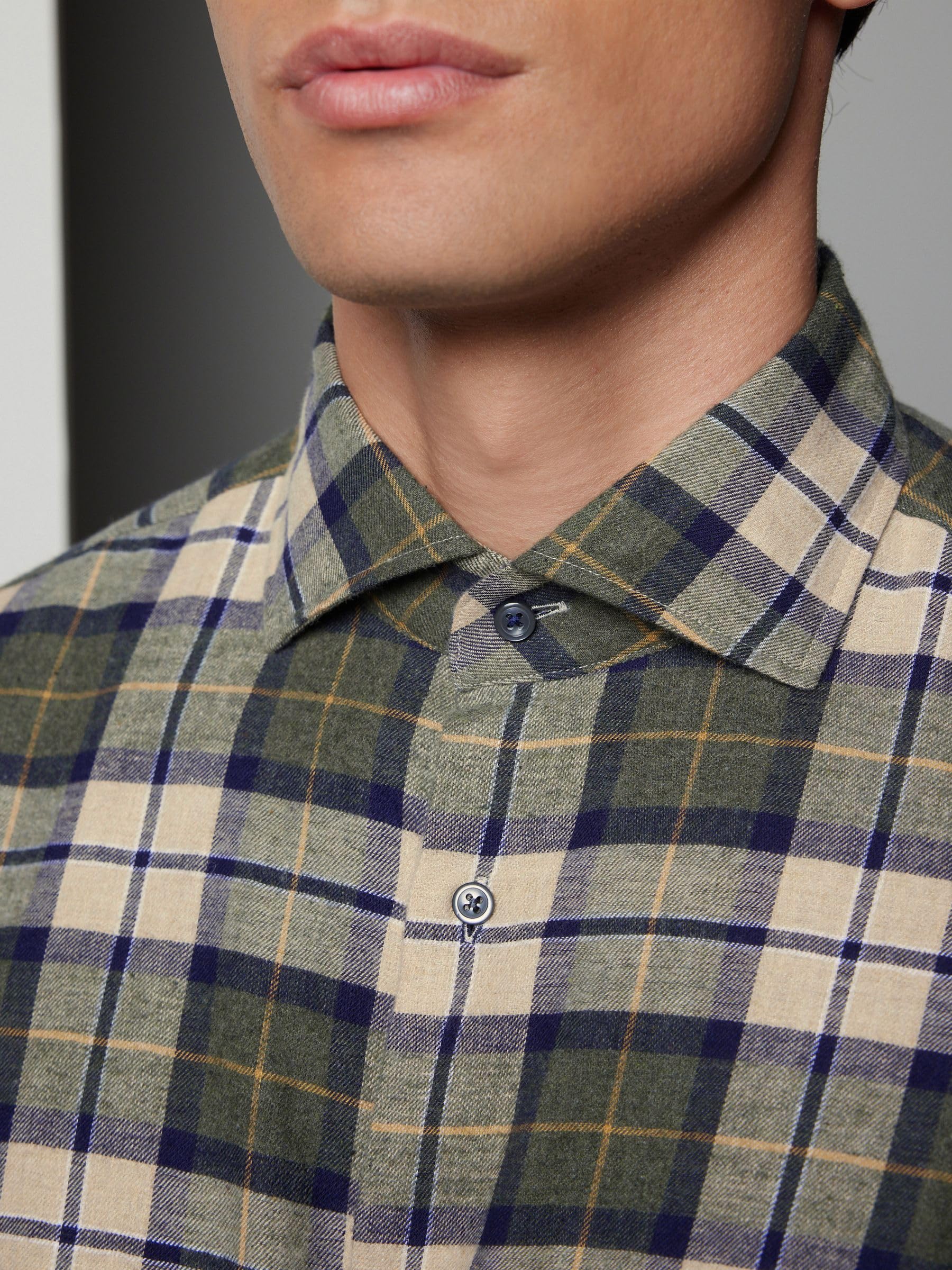 Next N. Premium camicia flanella spazzolata uomo