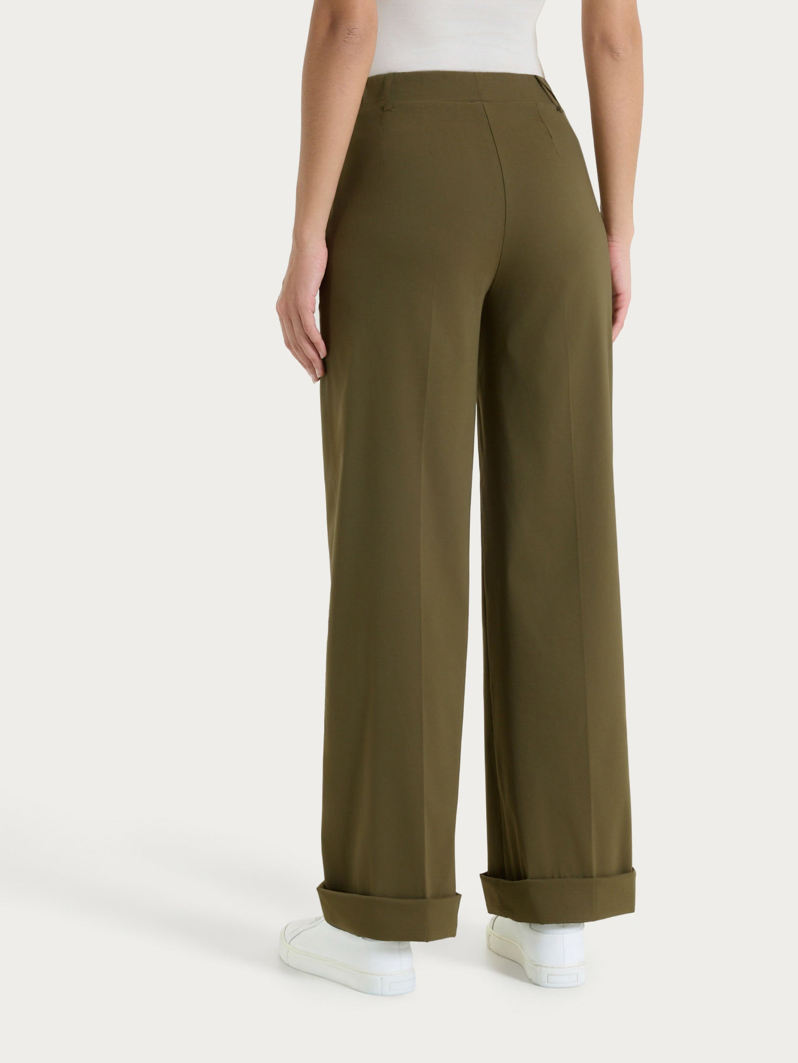 Ragno Super Fresh pantalone ampio Dark Olive cotone