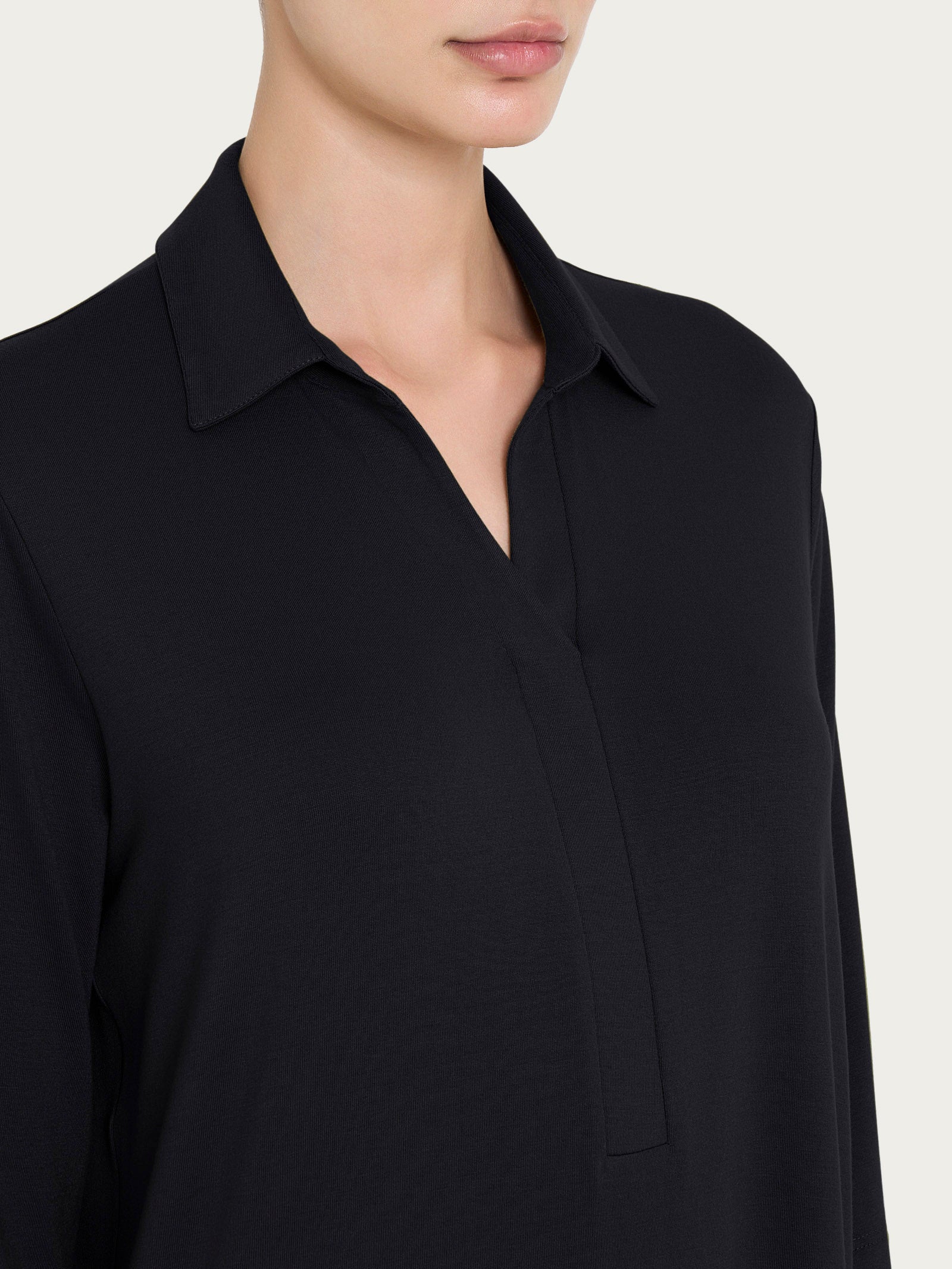 Ragno Viscosa Summer Maglietta Polo 3/4 Nero