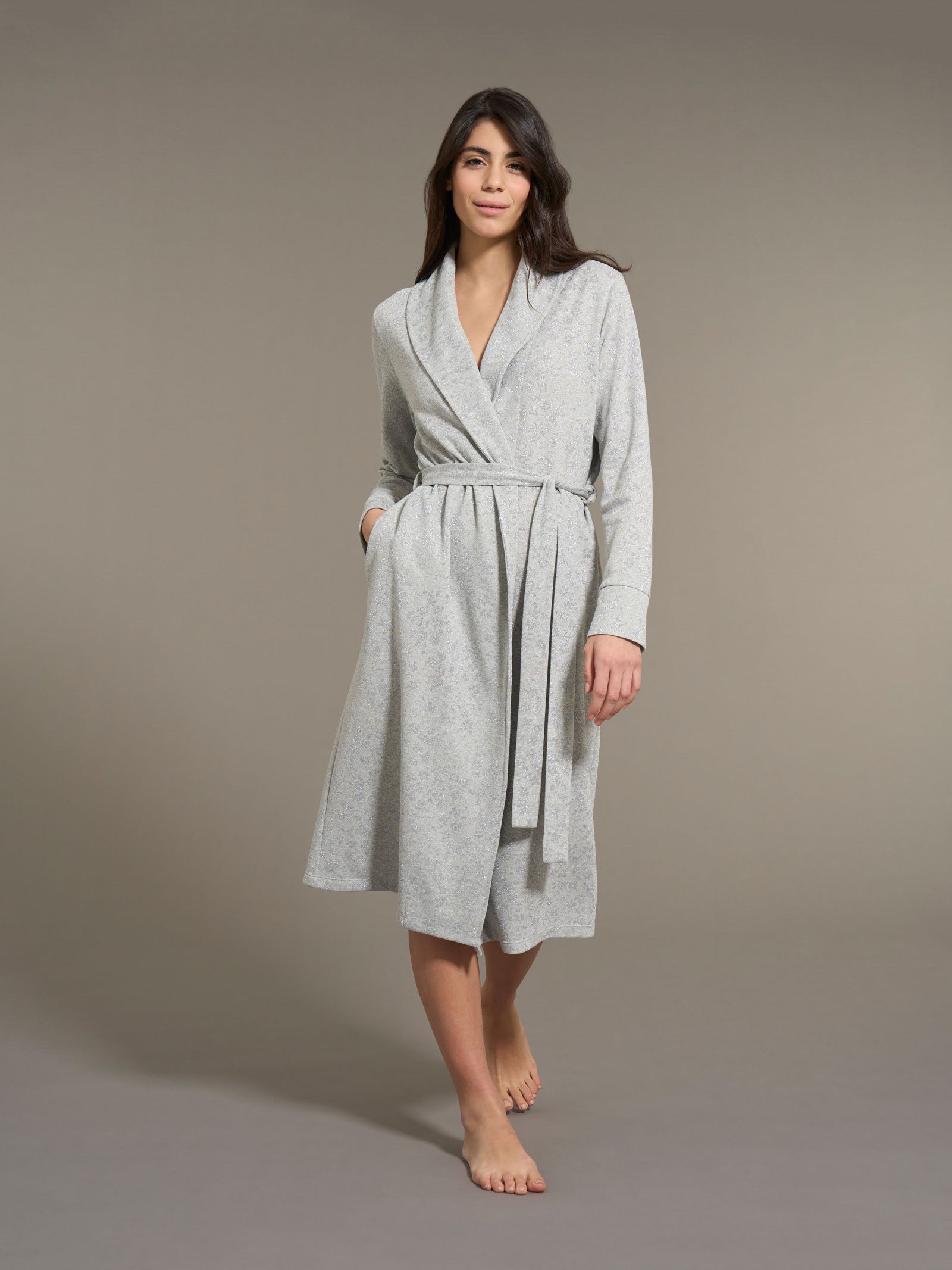Ragno vestaglia lunga floreale donna Fant.Vapore cotone