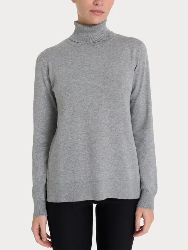 Ragno Four Seasons dolcevita maglia Ghiaia Mel.