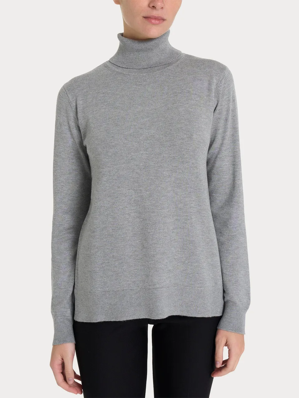 Ragno Four Seasons dolcevita maglia Ghiaia Mel.