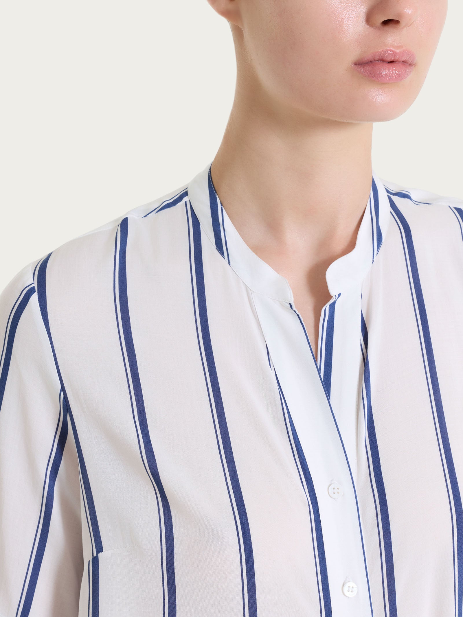 Ragno EcoSeta Blusa Righe Manica Corta Oceana