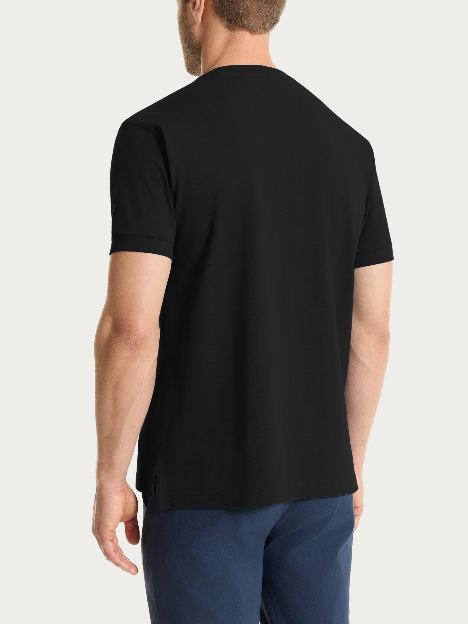 Ragno Eco Cotton maglietta girocollo nera cotone