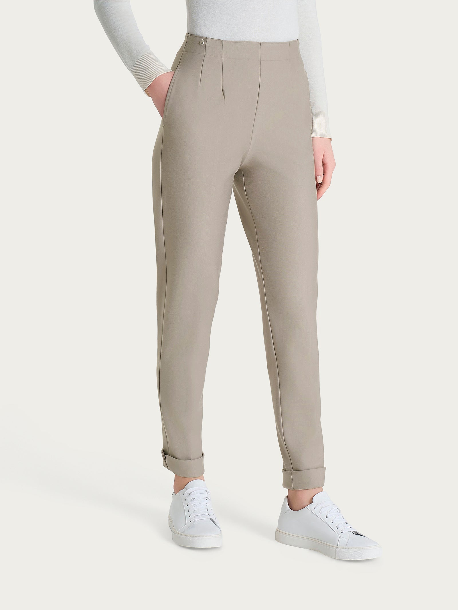 Ragno Compact Pantalone Carrot pantalone String risvolto
