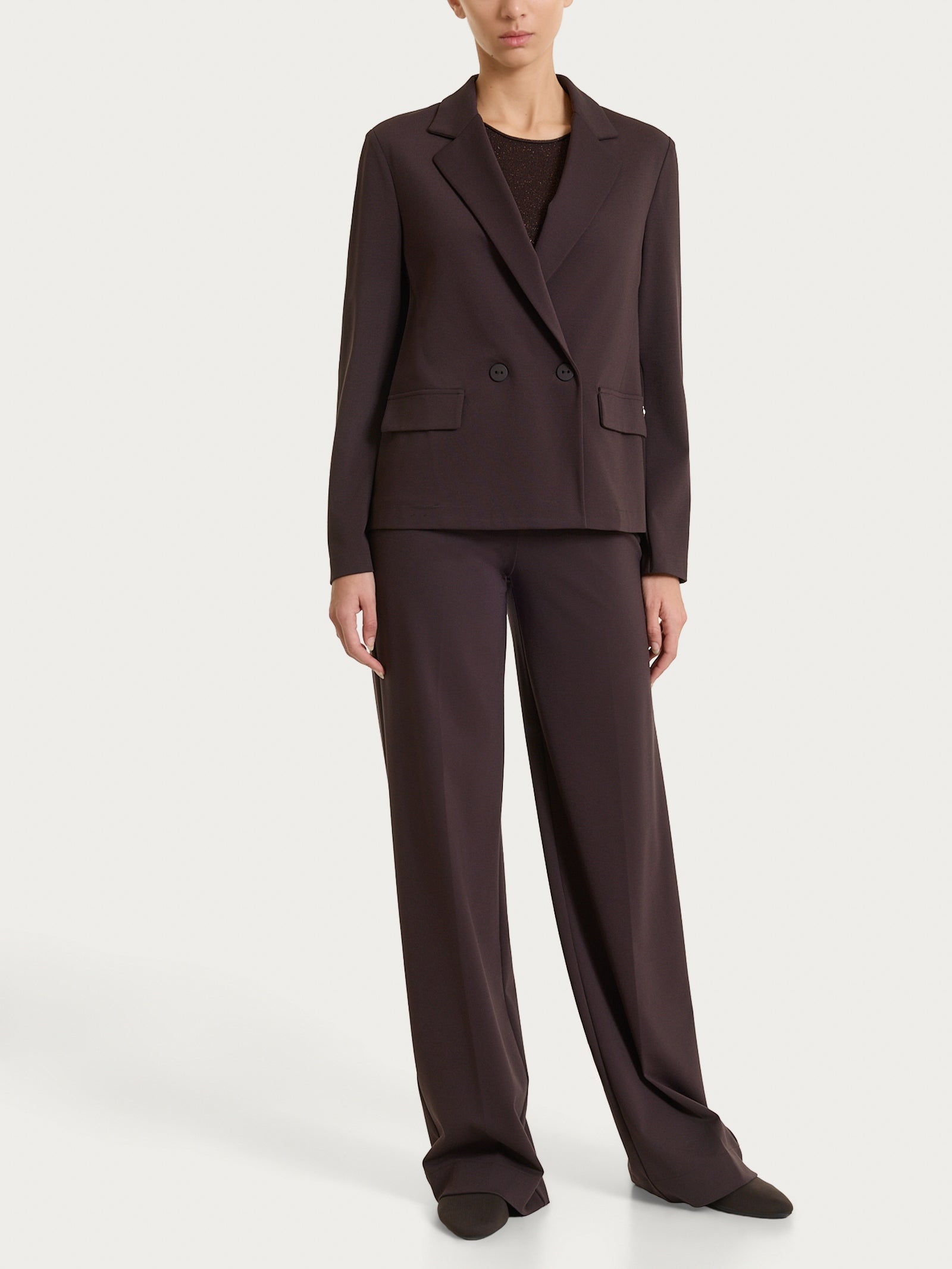Ragno Cashmere Compact blazer doppio petto Chocolate Torte regular