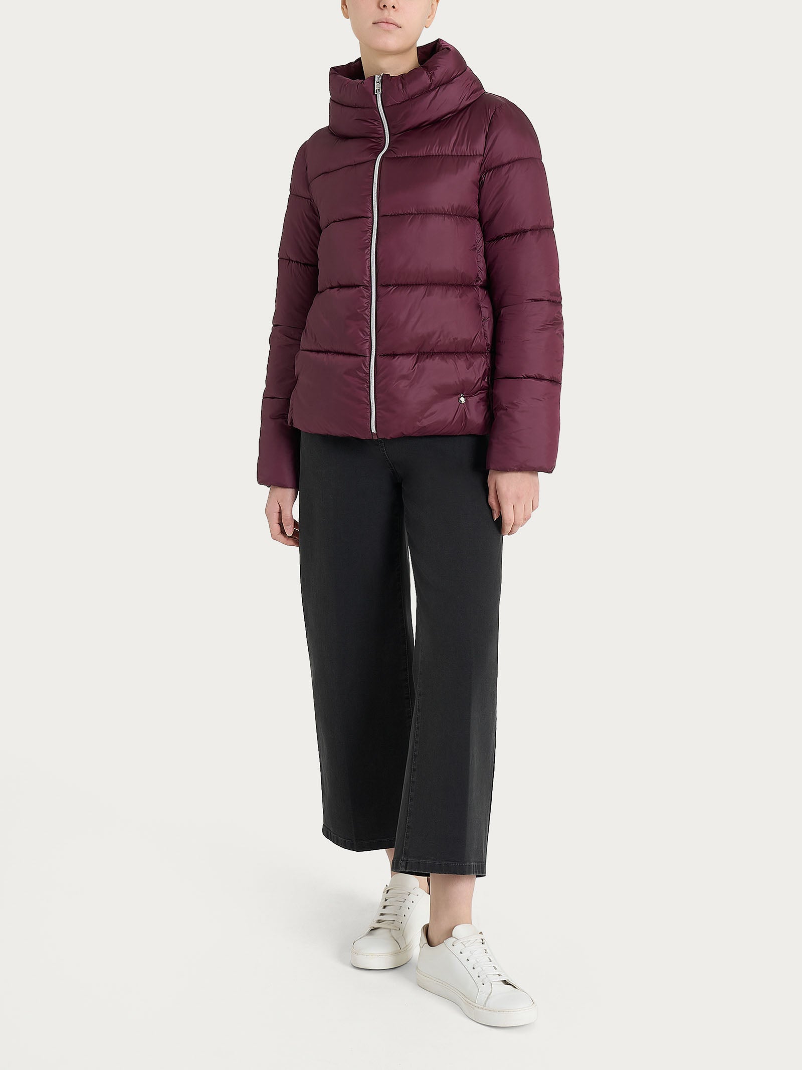 Ragno Vegan Down piumino collo alto Fig viola caldo