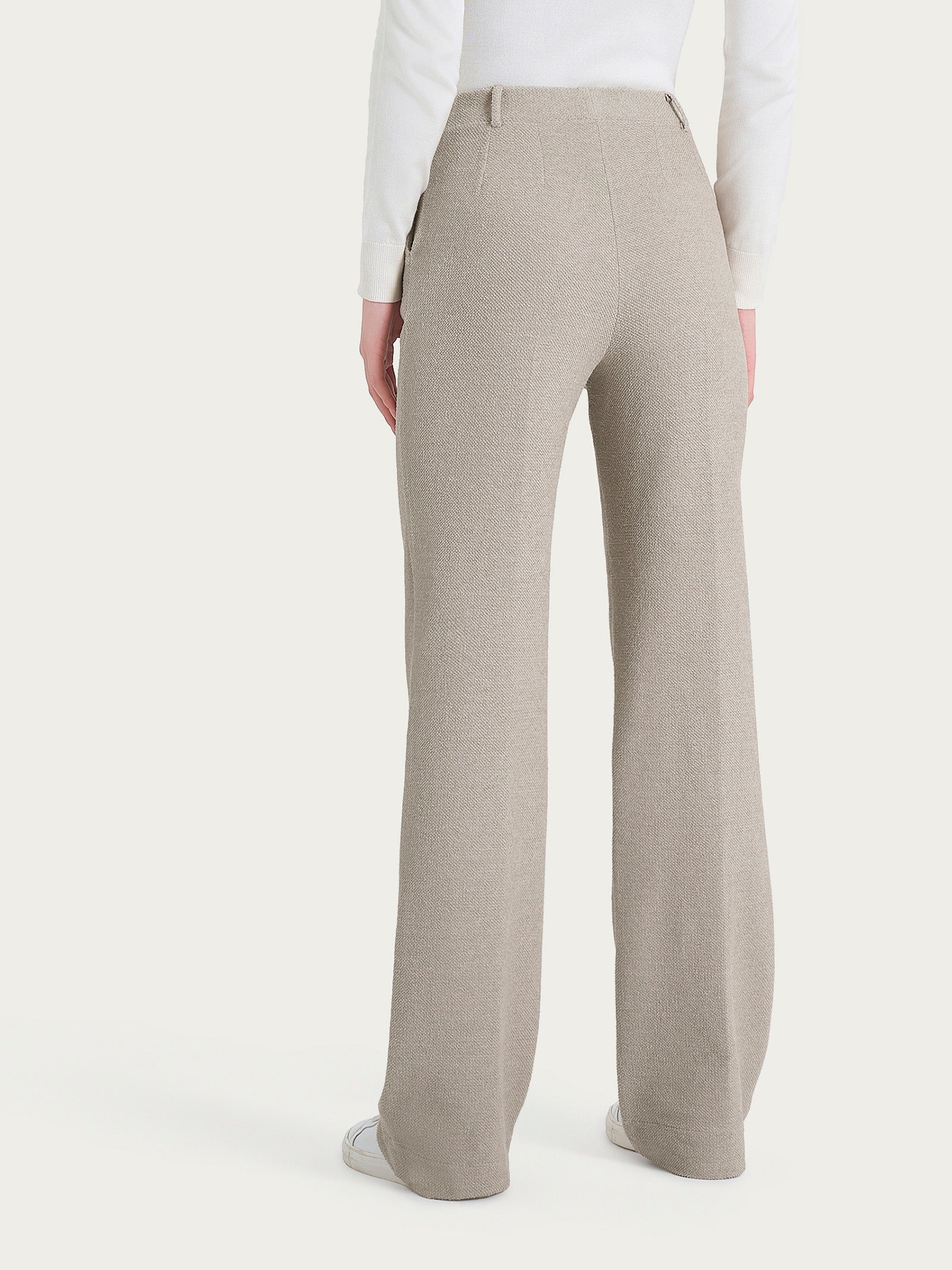 Ragno Relaxed Pantalone Wide Leg Japanese Fleece String Mel. caldo