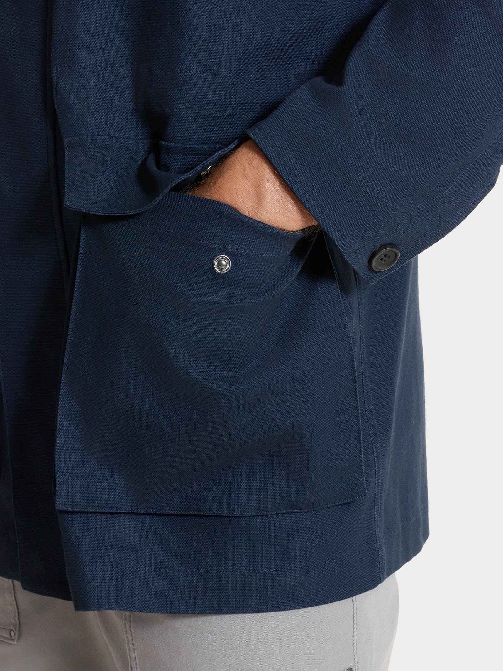 Ragno Canvas Stretch Cappotto Cappuccio Uomo Outer Space