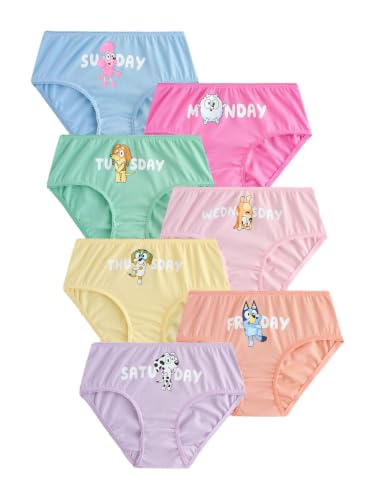 Next Bluey Days of The Week slip bambina 7 pezzi 86-92 uso quotidiano