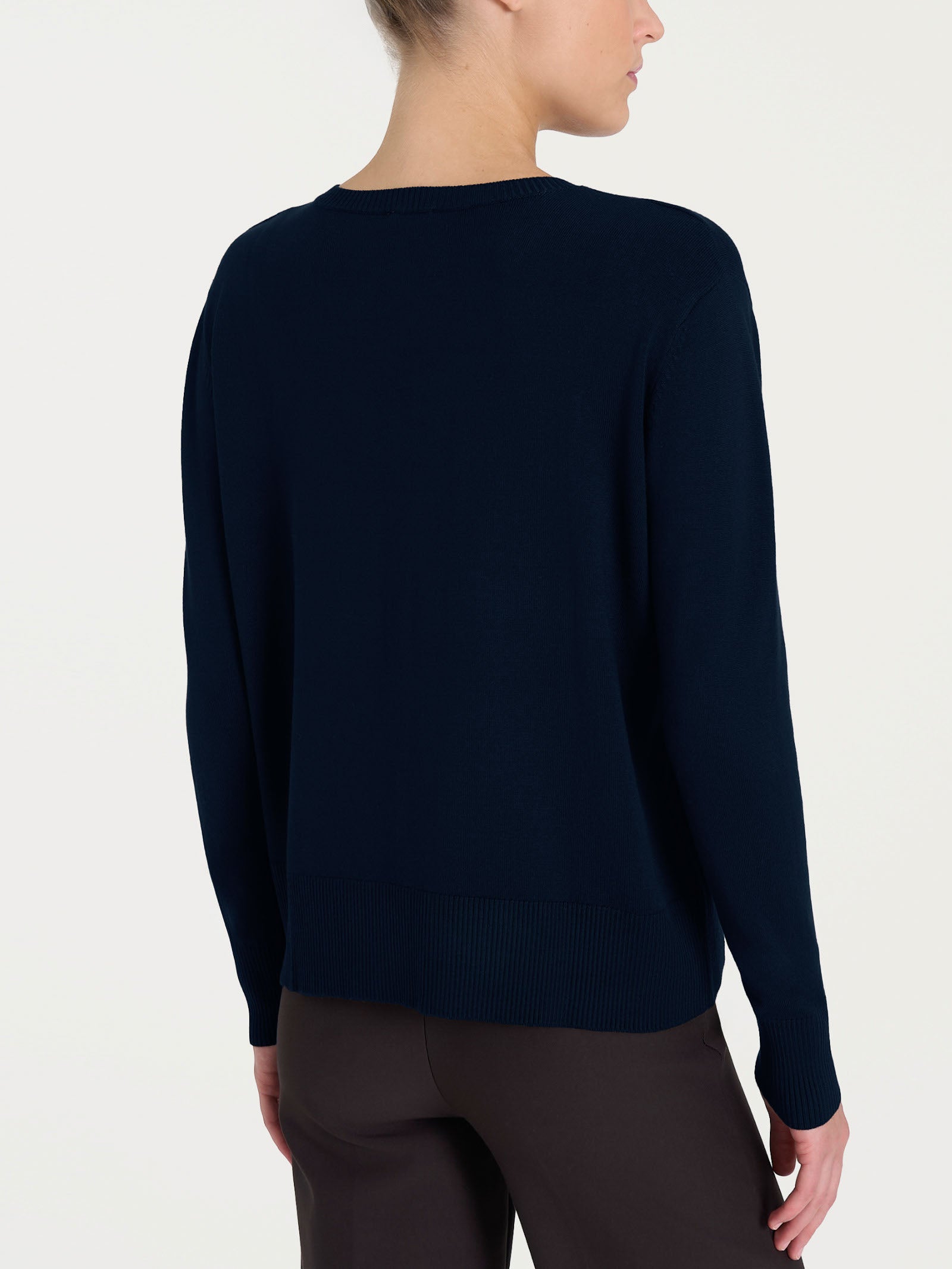 Ragno Four Seasons maglia scollo V bleu vestibilità boxy