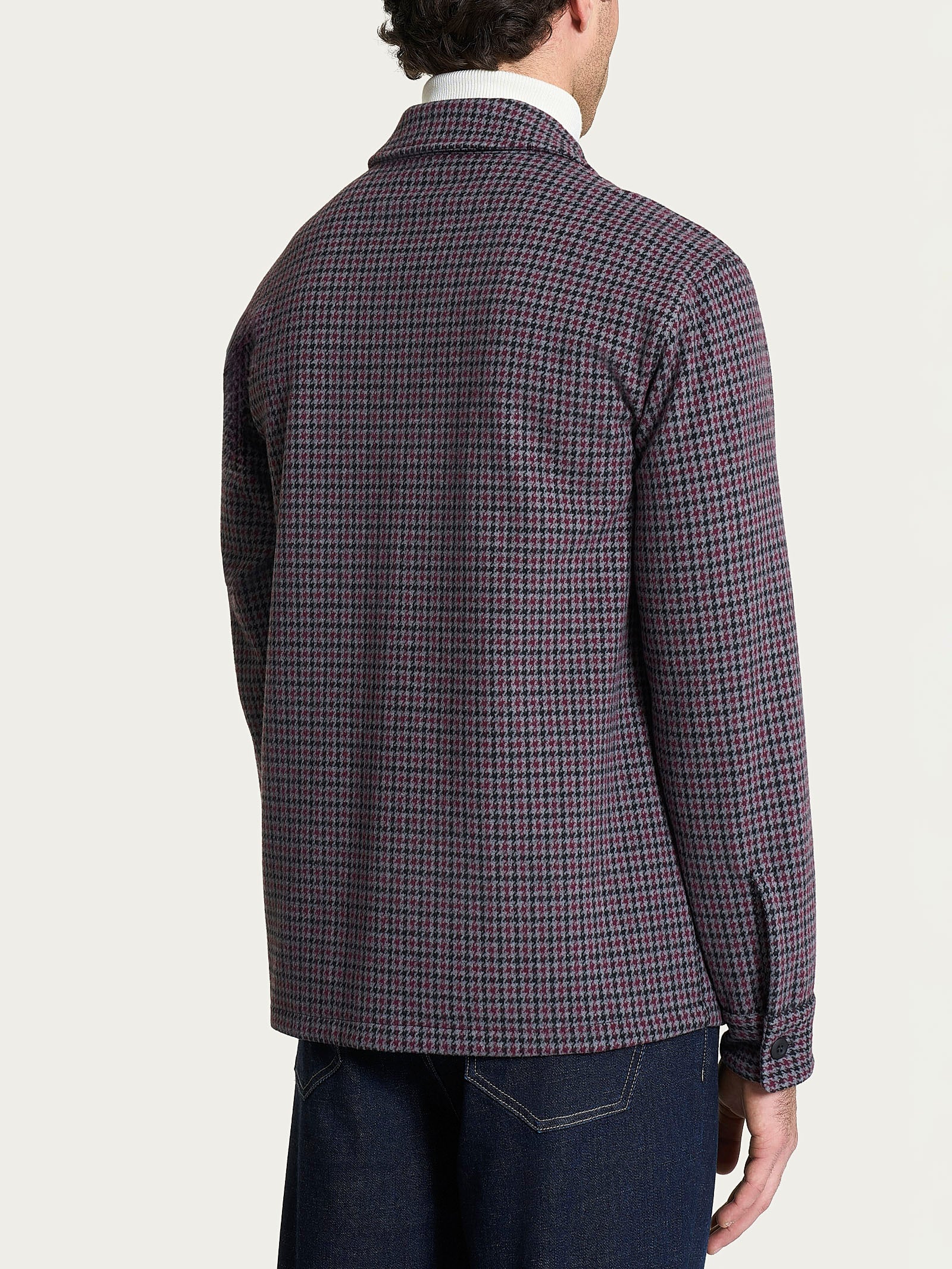 Ragno Jacquard shacket uomo bottoni fantasia resistente