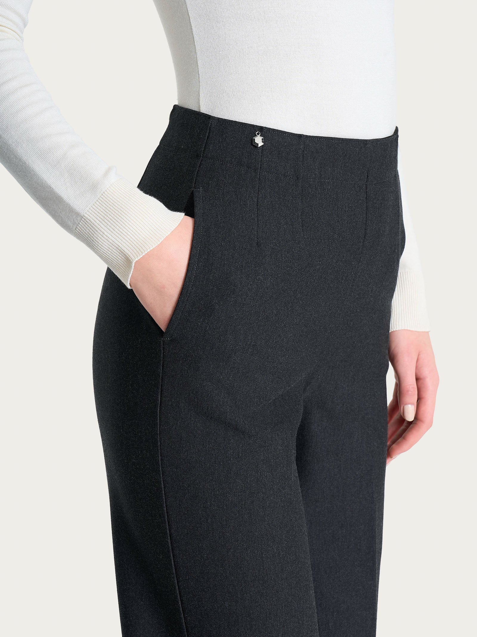 Ragno Compact Pantalone ampio Oscuro Mel wide leg
