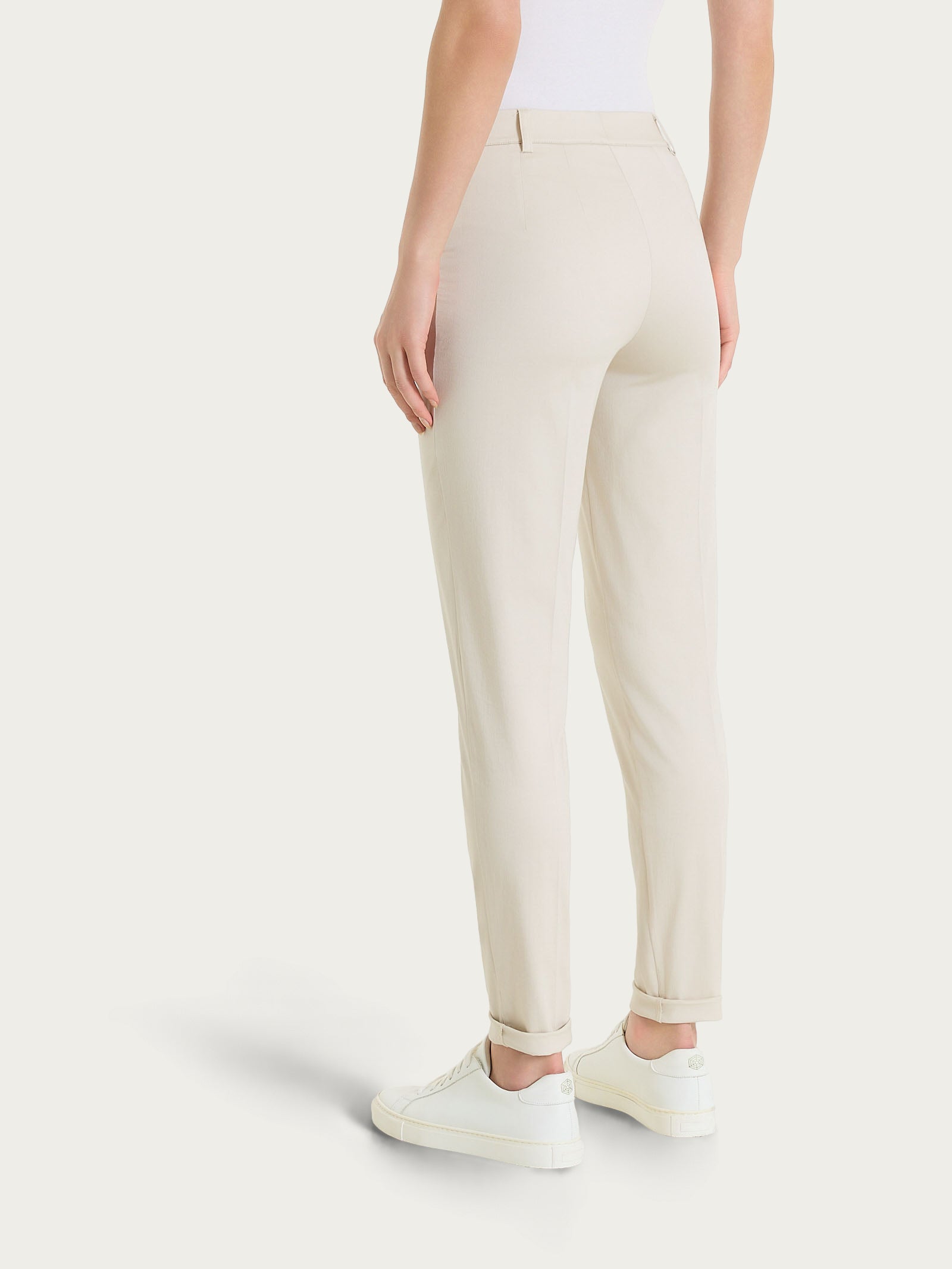 Ragno Satin Power chino donna Champignon slim cotone
