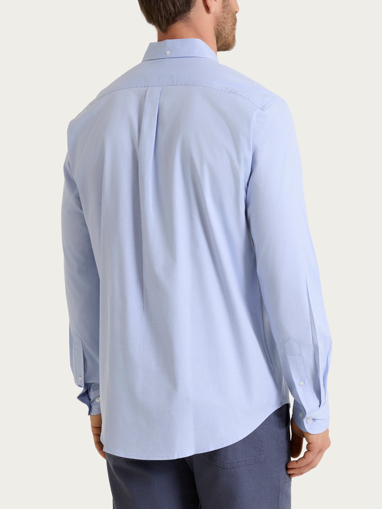 Ragno camicia button down Oxford Brunnera Blue uomo