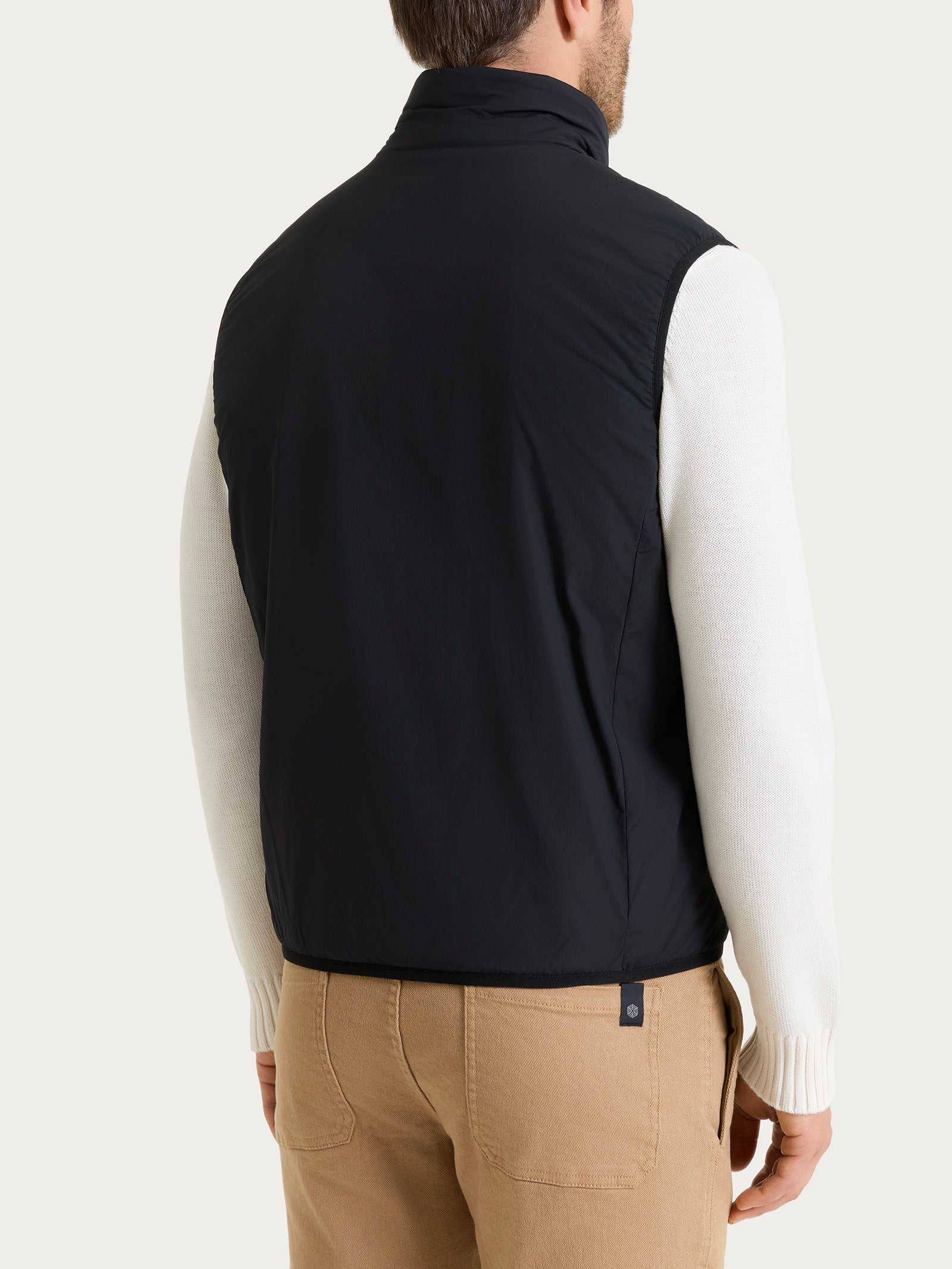 Ragno gilet smanicato 100 grammi lana nero uomo