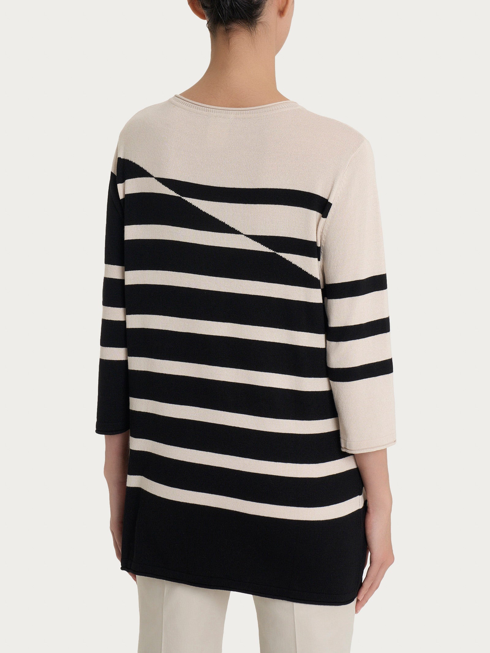 Ragno Summertime Maglia Girocollo Righe 3/4 Champignon