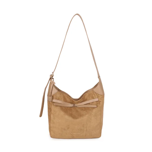 Maria Grazia Severi RZ6970 borsa hobo scamosciata rifiniture lisce