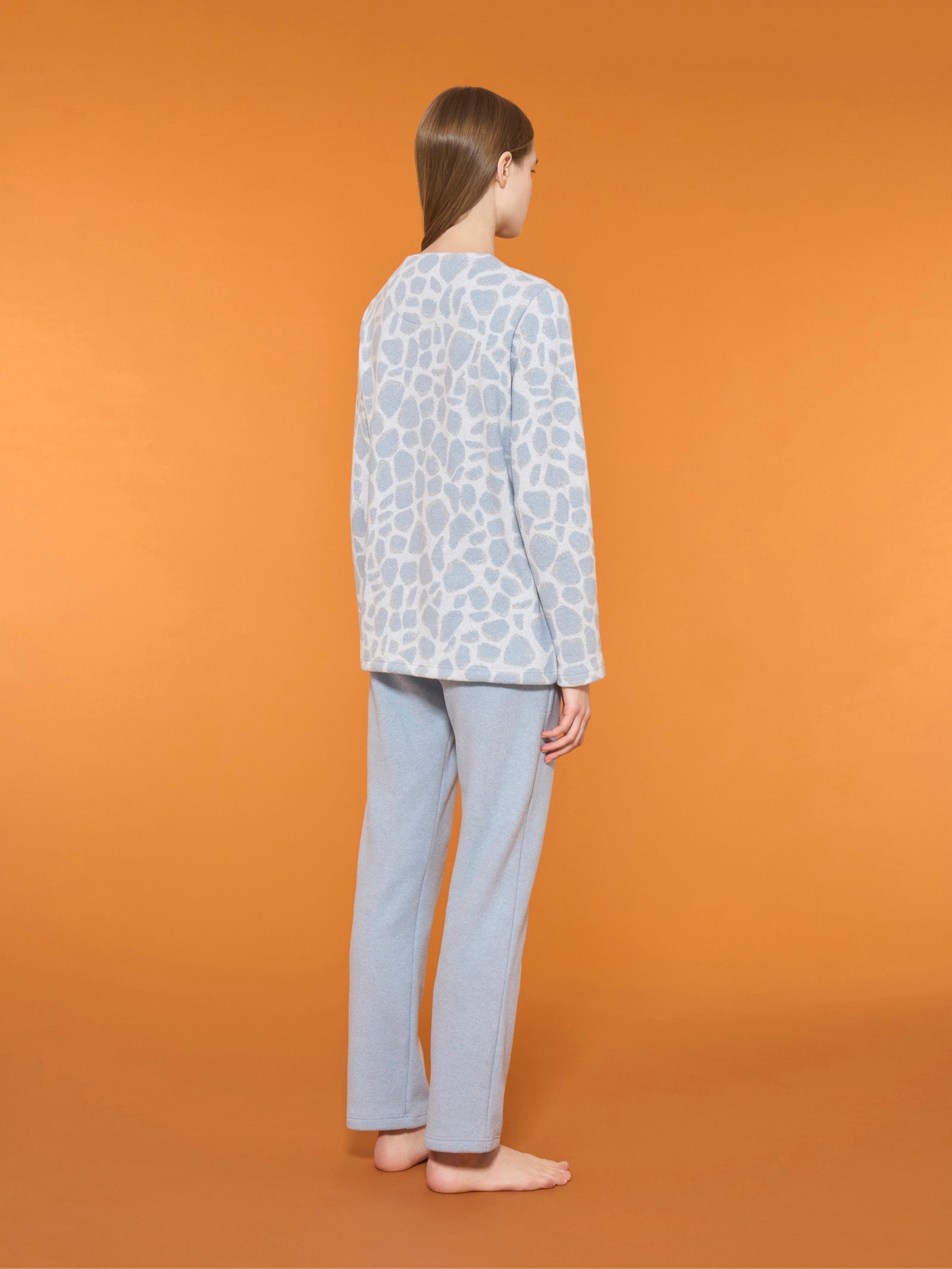 Ragno Sweet Emotion Pigiama Lungo Aperto Fant.Nebbia animalier