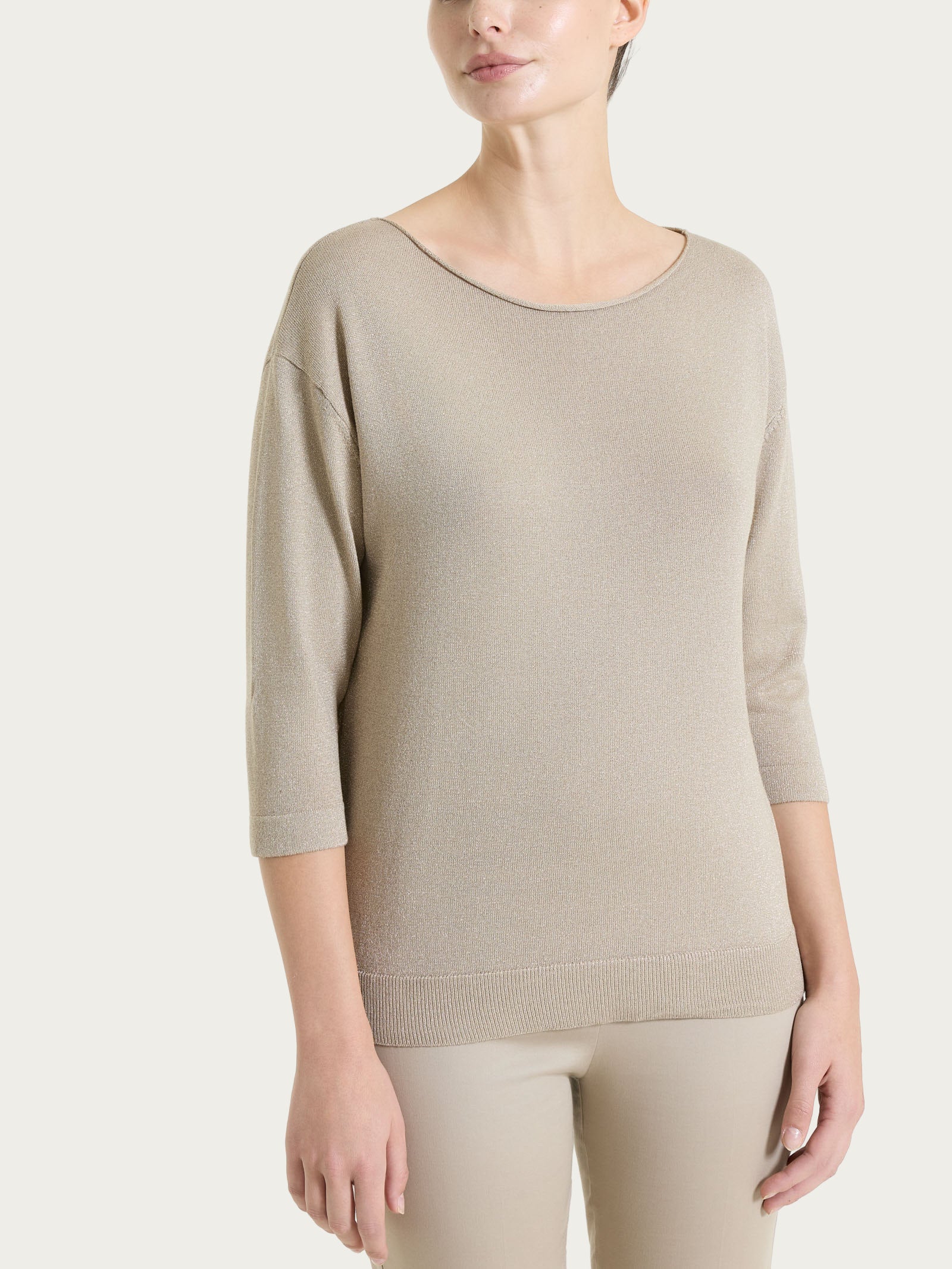 Ragno Summertime maglia barchetta lurex marrone