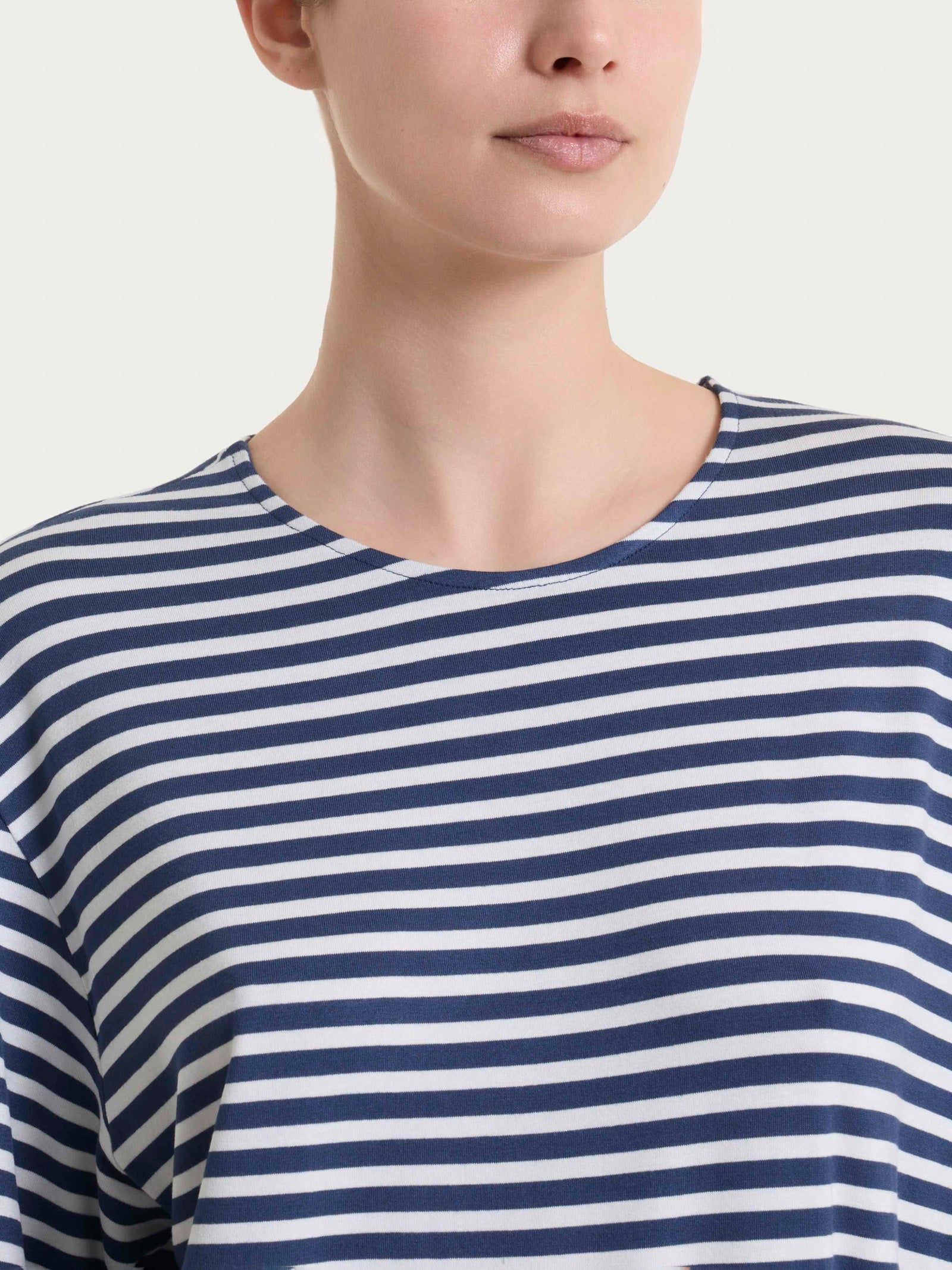 Ragno Viscosa Summer Maglietta boxy righe Oceana fresca